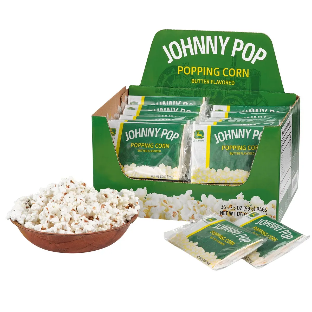 "Johnny Pop Butter Popcorn-Case of 36 Bags"
