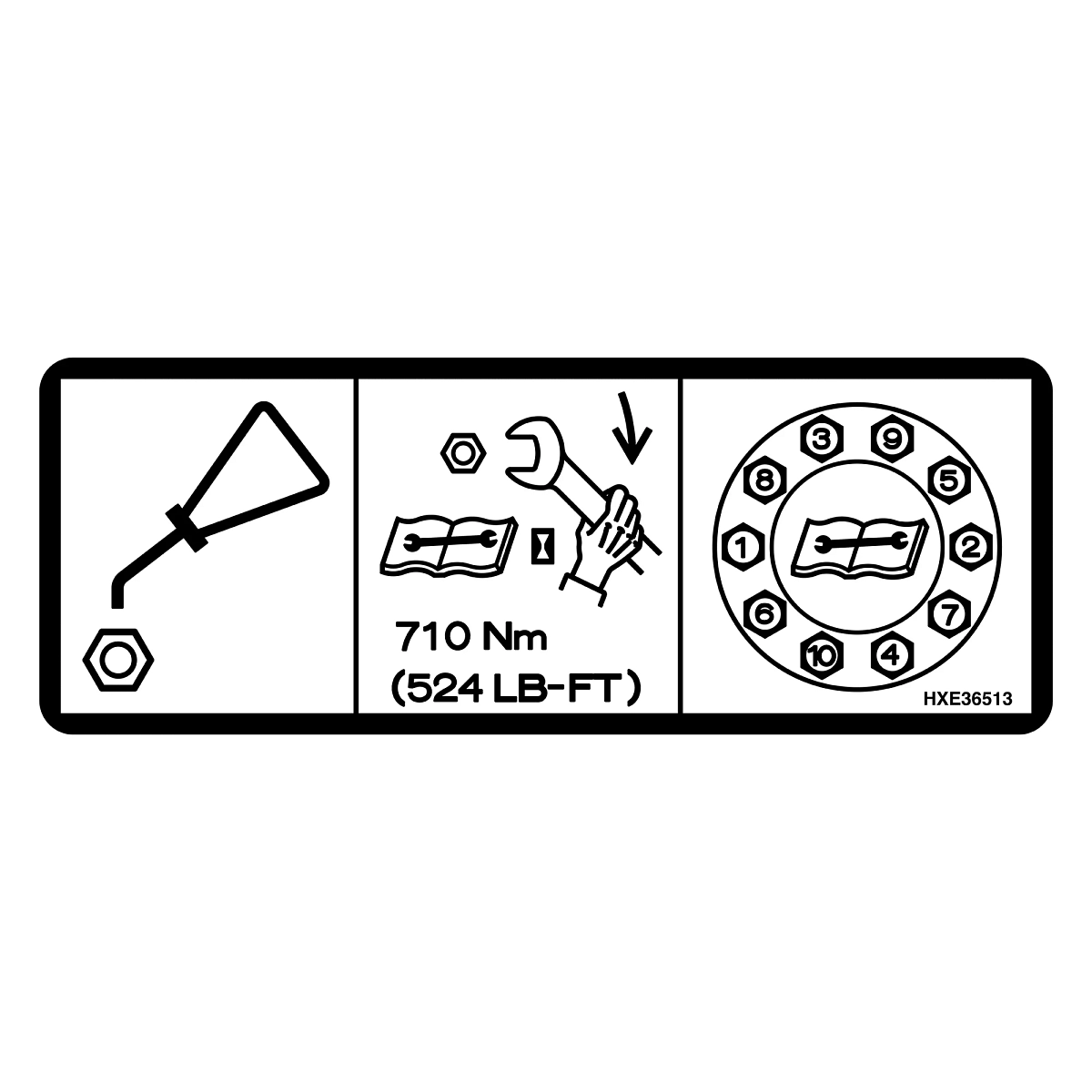 John Deere Valve Stack Label - HXE36513