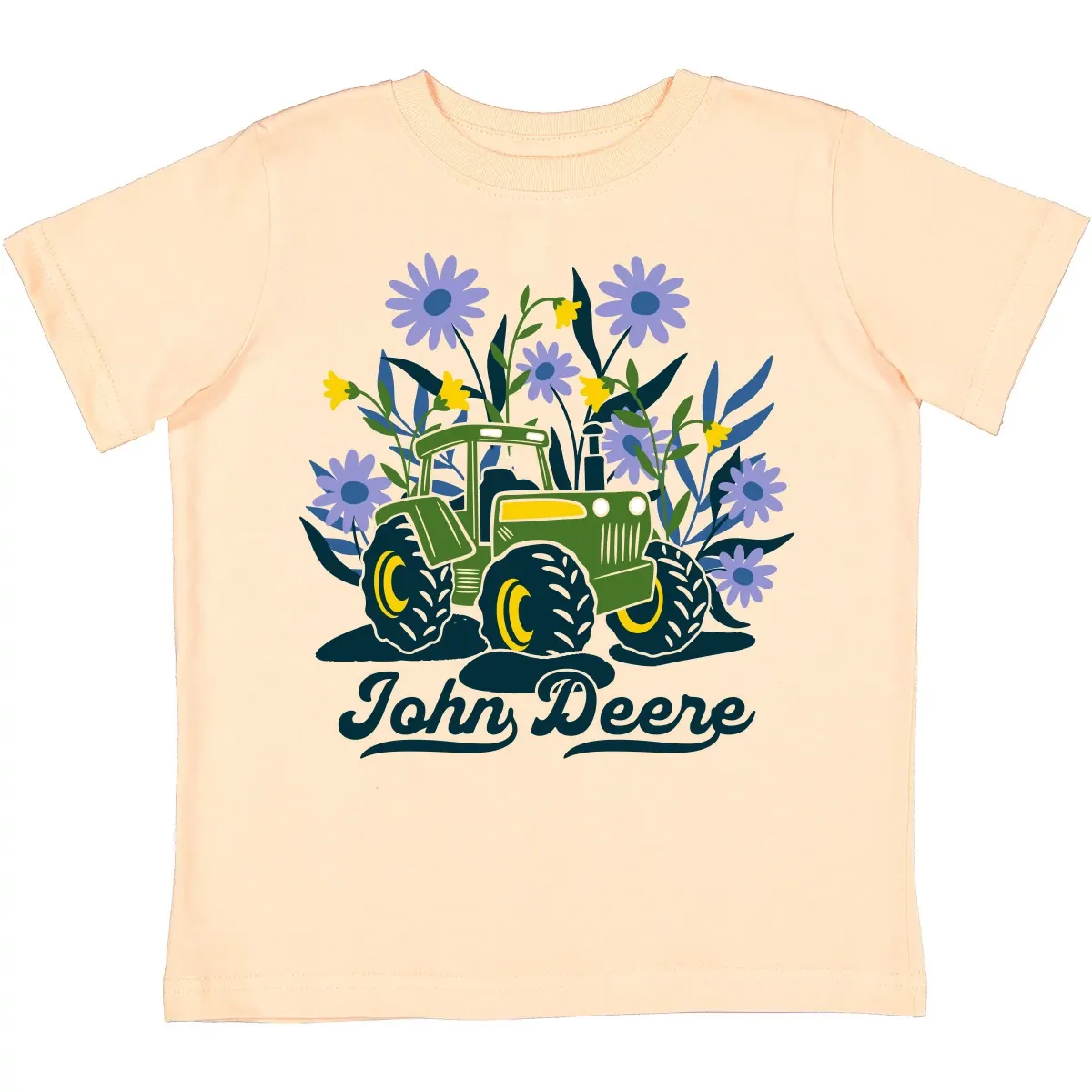 Youth Tractor with Flowers T-Shirt
