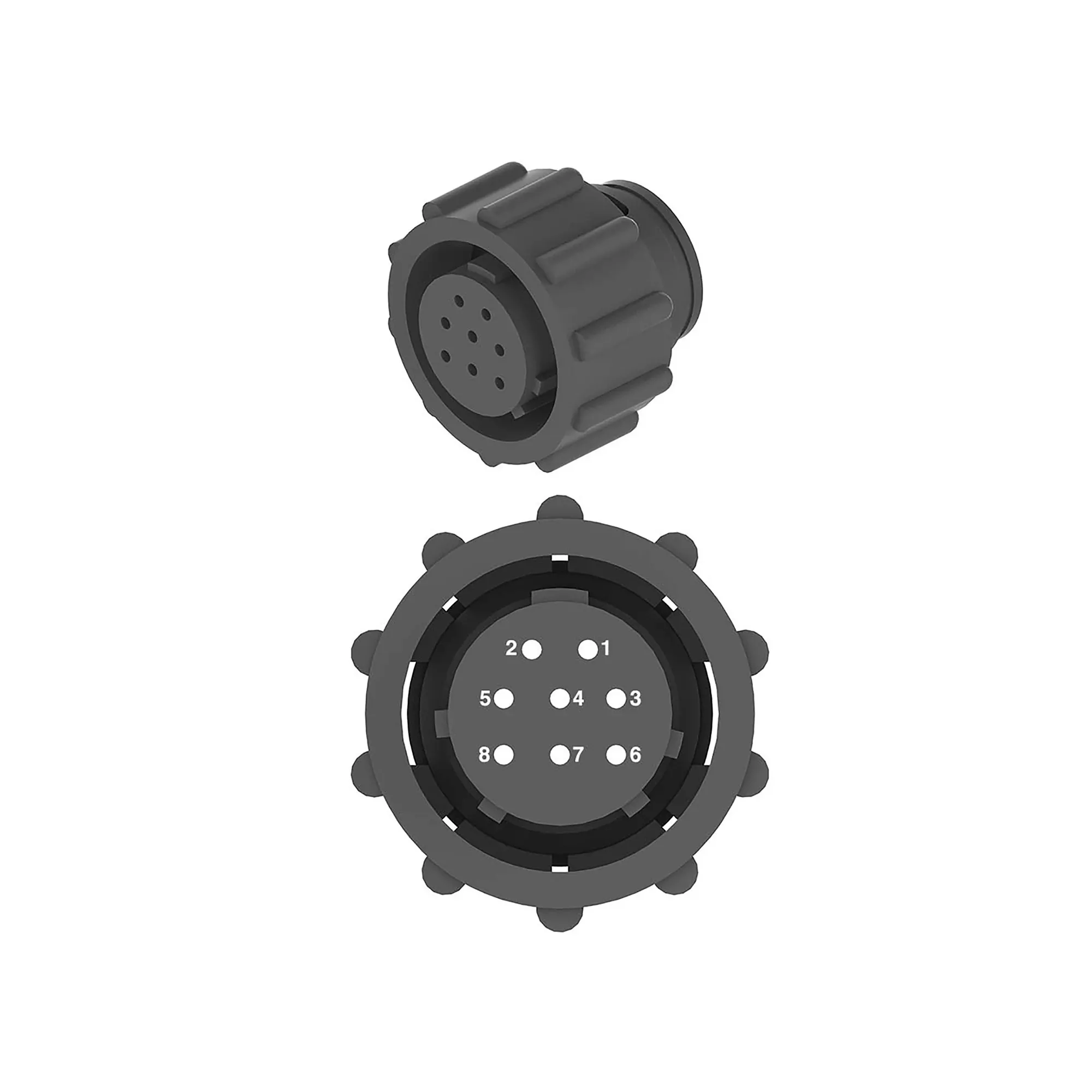 Conn Tyco Cpc 8W M Blk Plstc