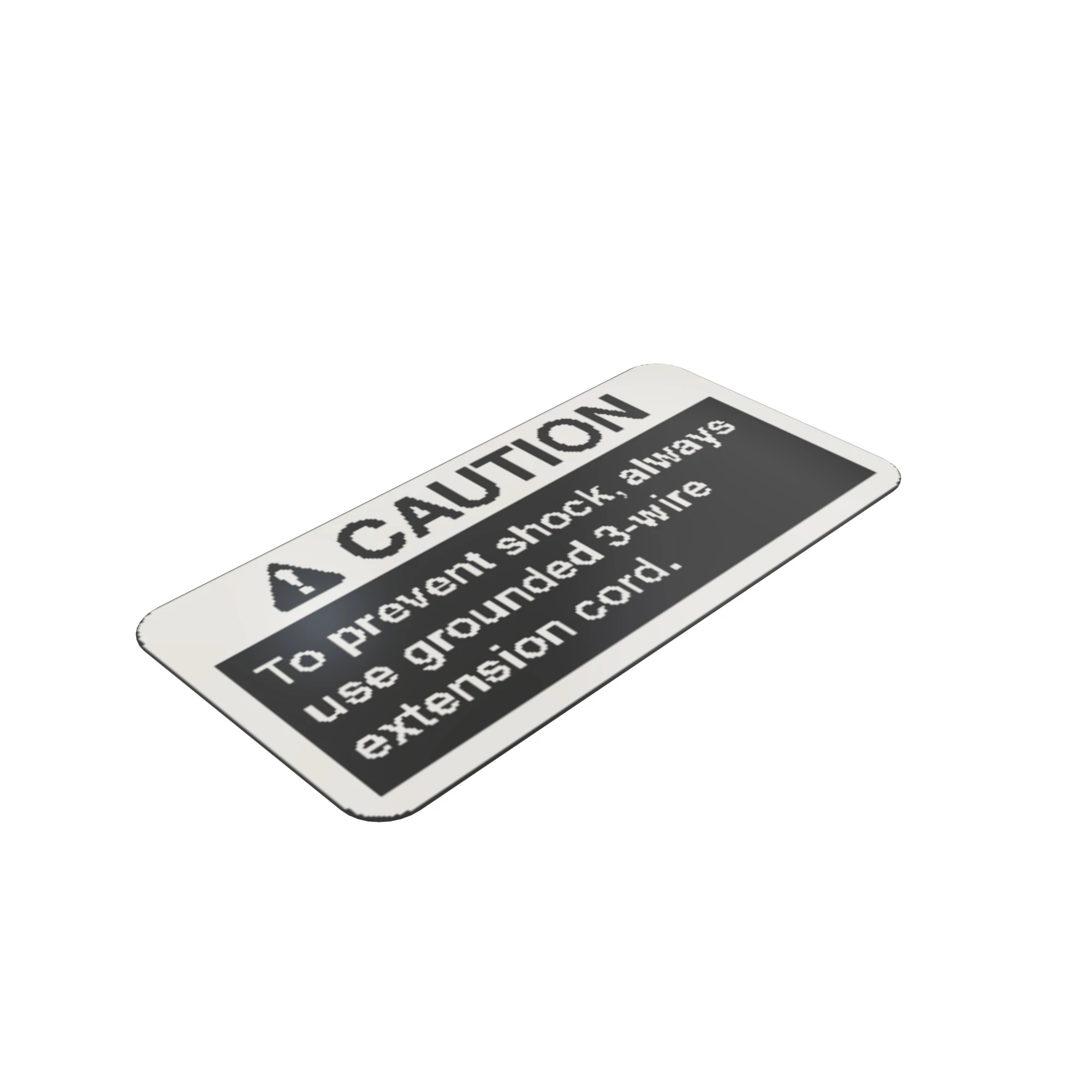 LABEL, CAUTION GROUNDED 'CAUTION' G