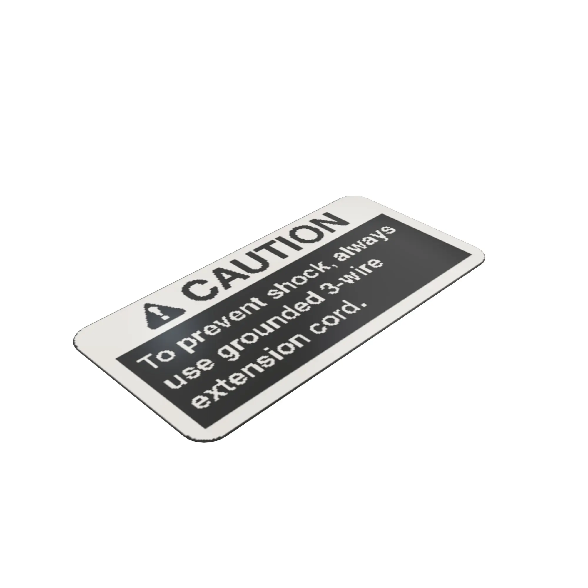 Label, Caution Grounded 'Caution' G