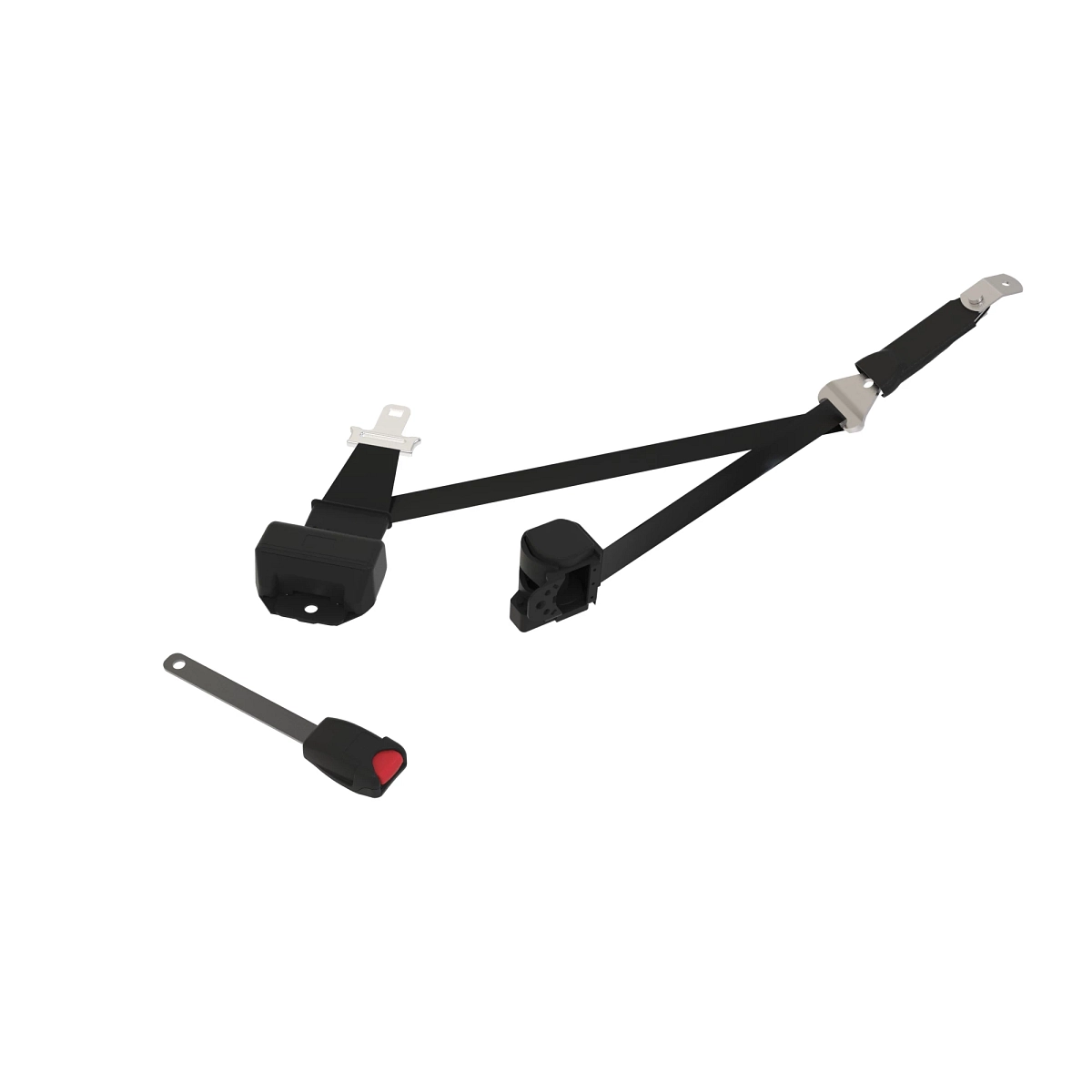 Seat Belt, 3 W/ 2 Shoulder Belt