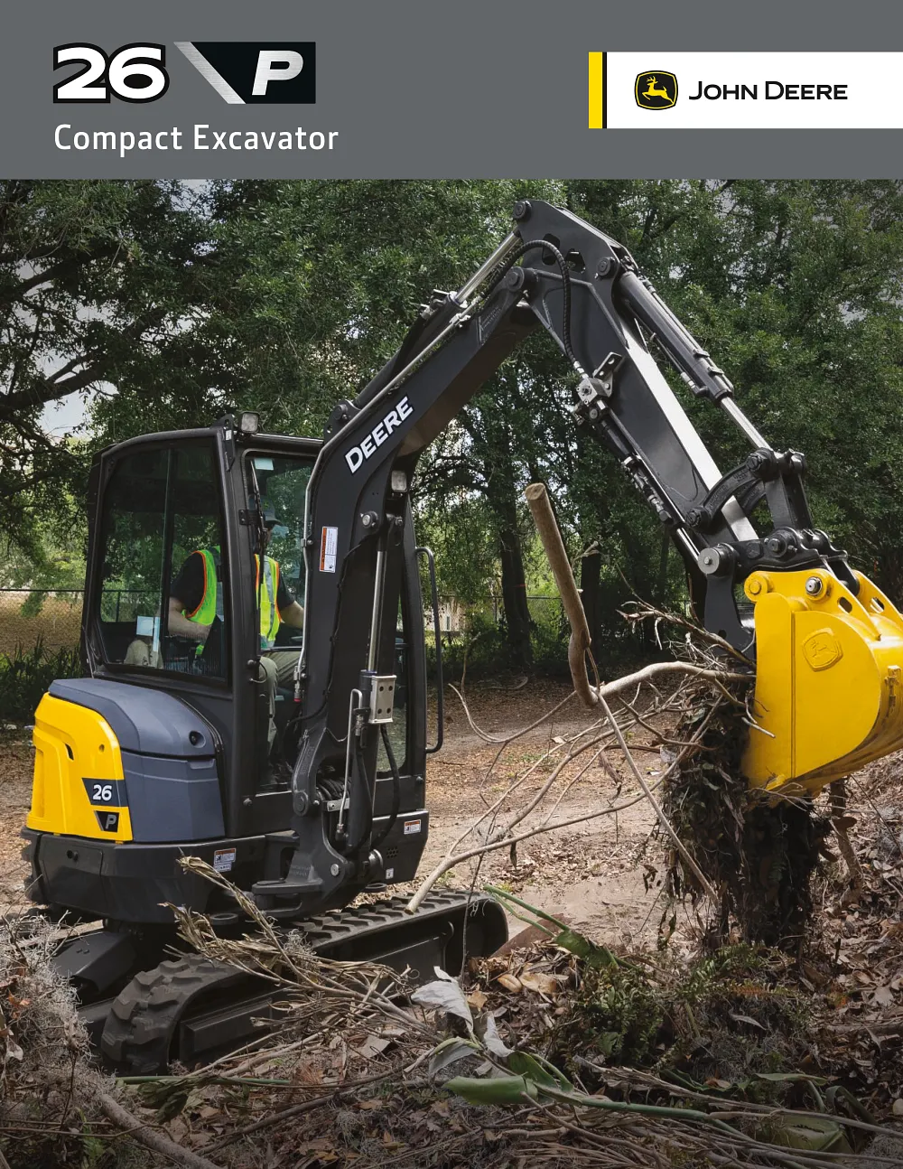 26 P-Tier Compact Excavator Brochure cover