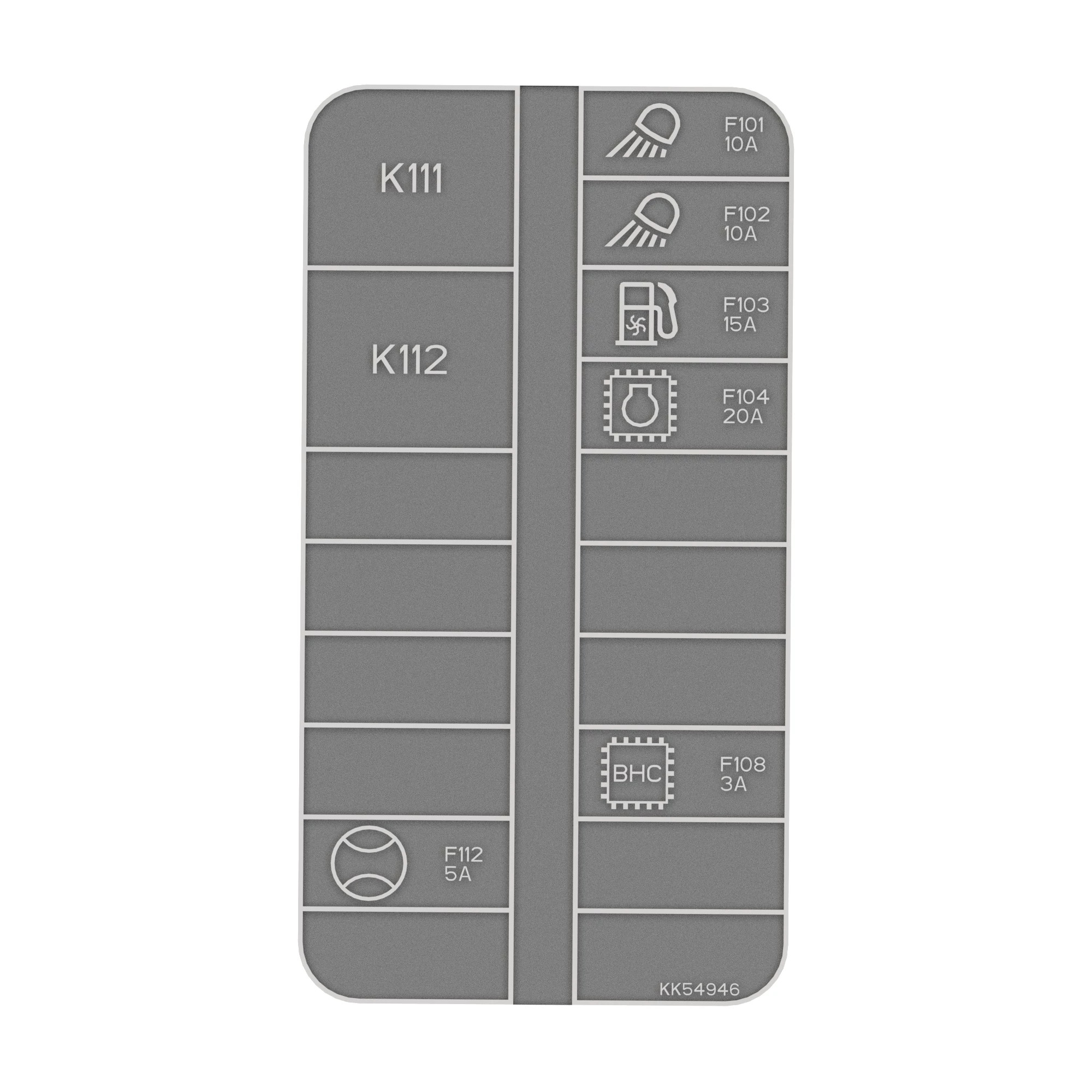John Deere Front Load Center Label - KK54946
