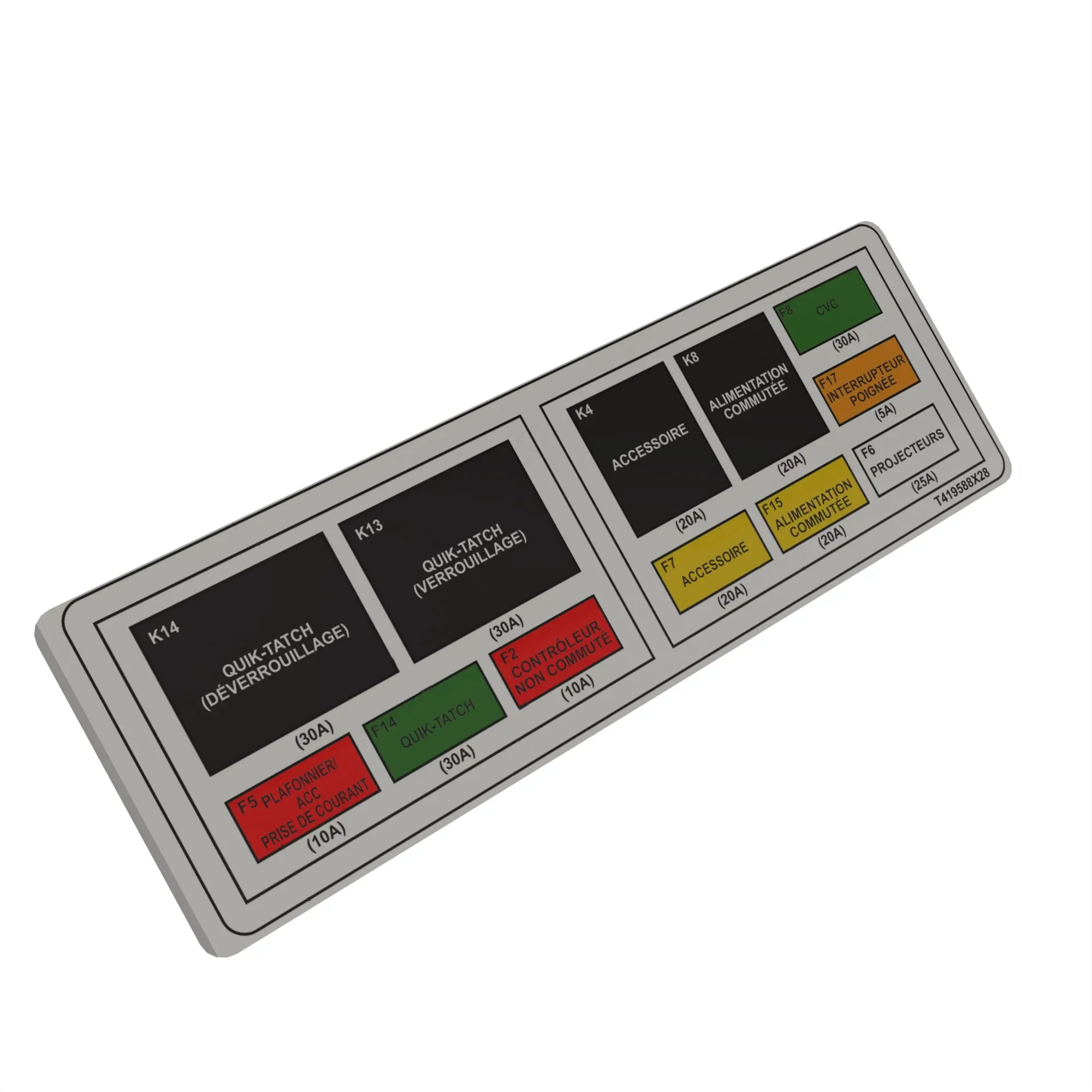 Label, Mf-G Fuse Panel Right