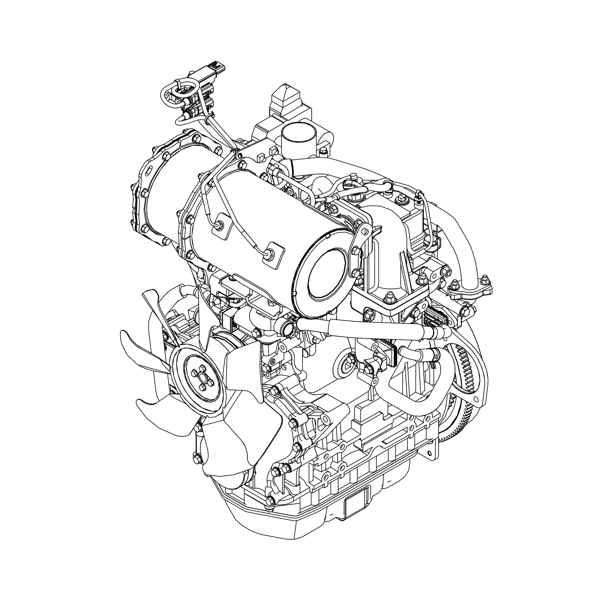 John Deere Short Block Assembly - MIA884546