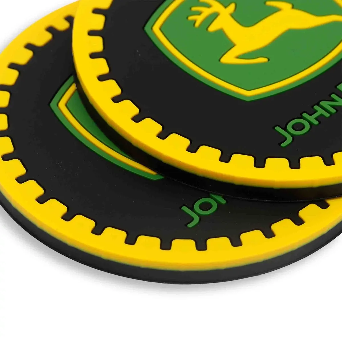 John Deere Logo Round Coasters - Set of 2
