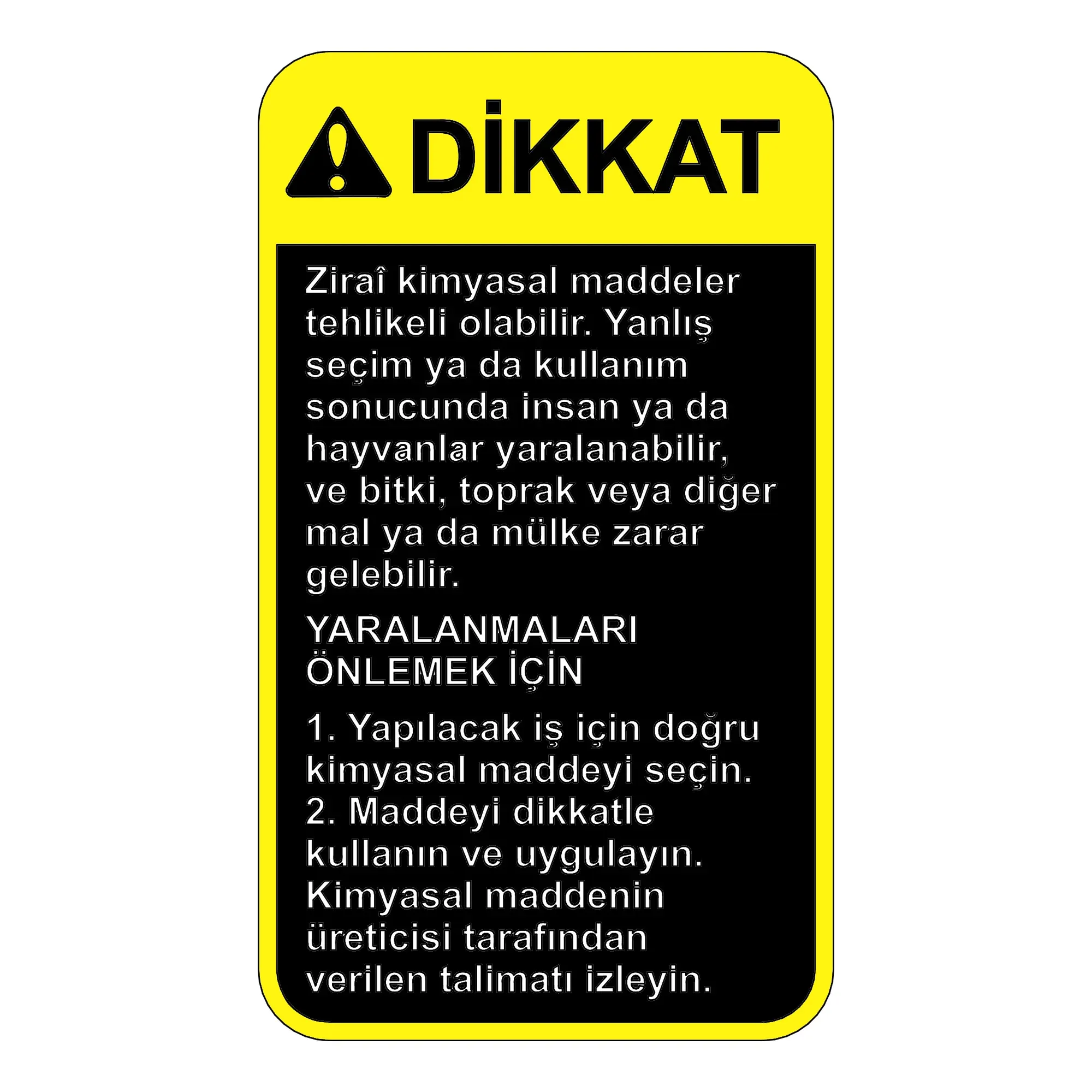 John Deere Caution Label, Turkish - N310191