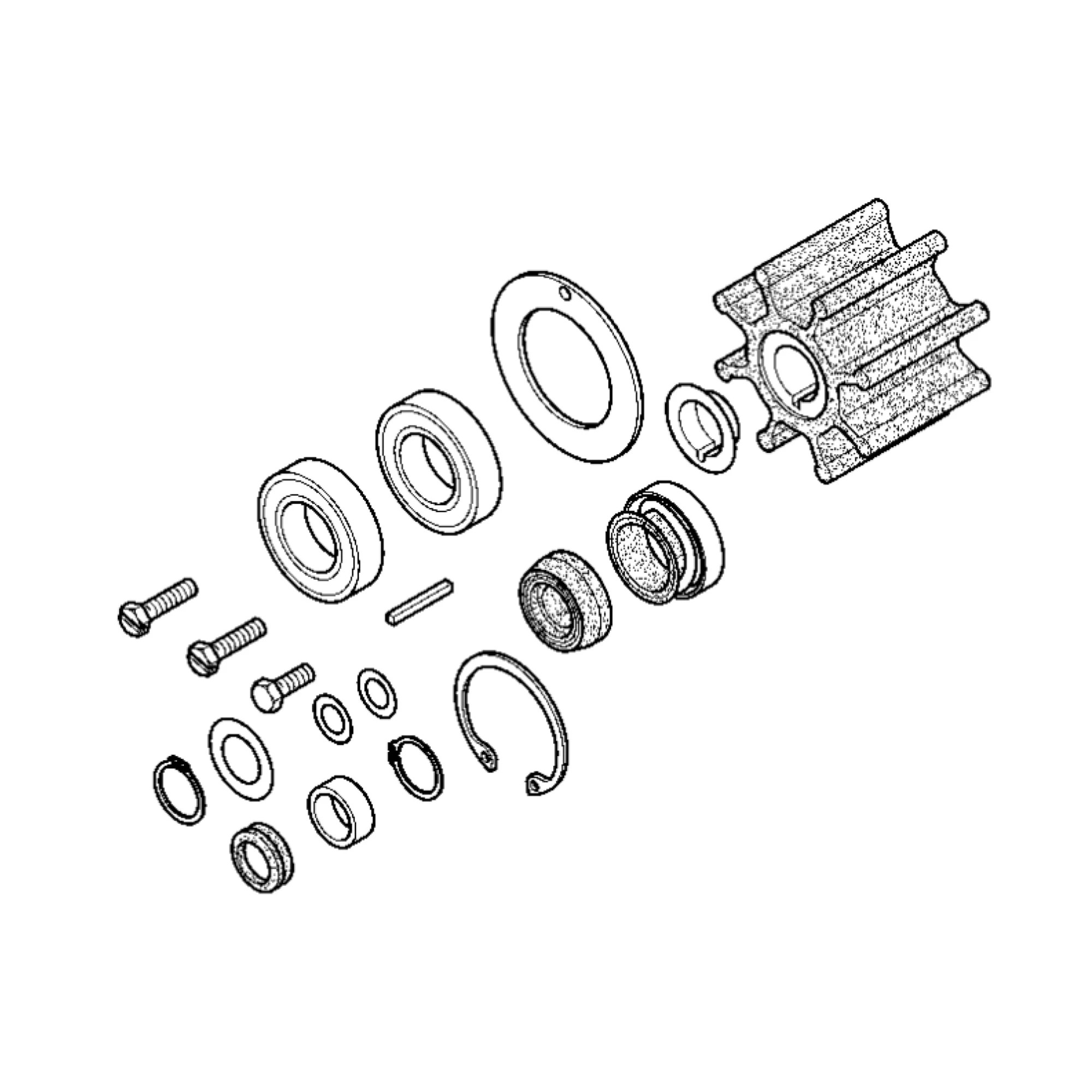 WATERPUMP, OVERHAUL KIT MARINE