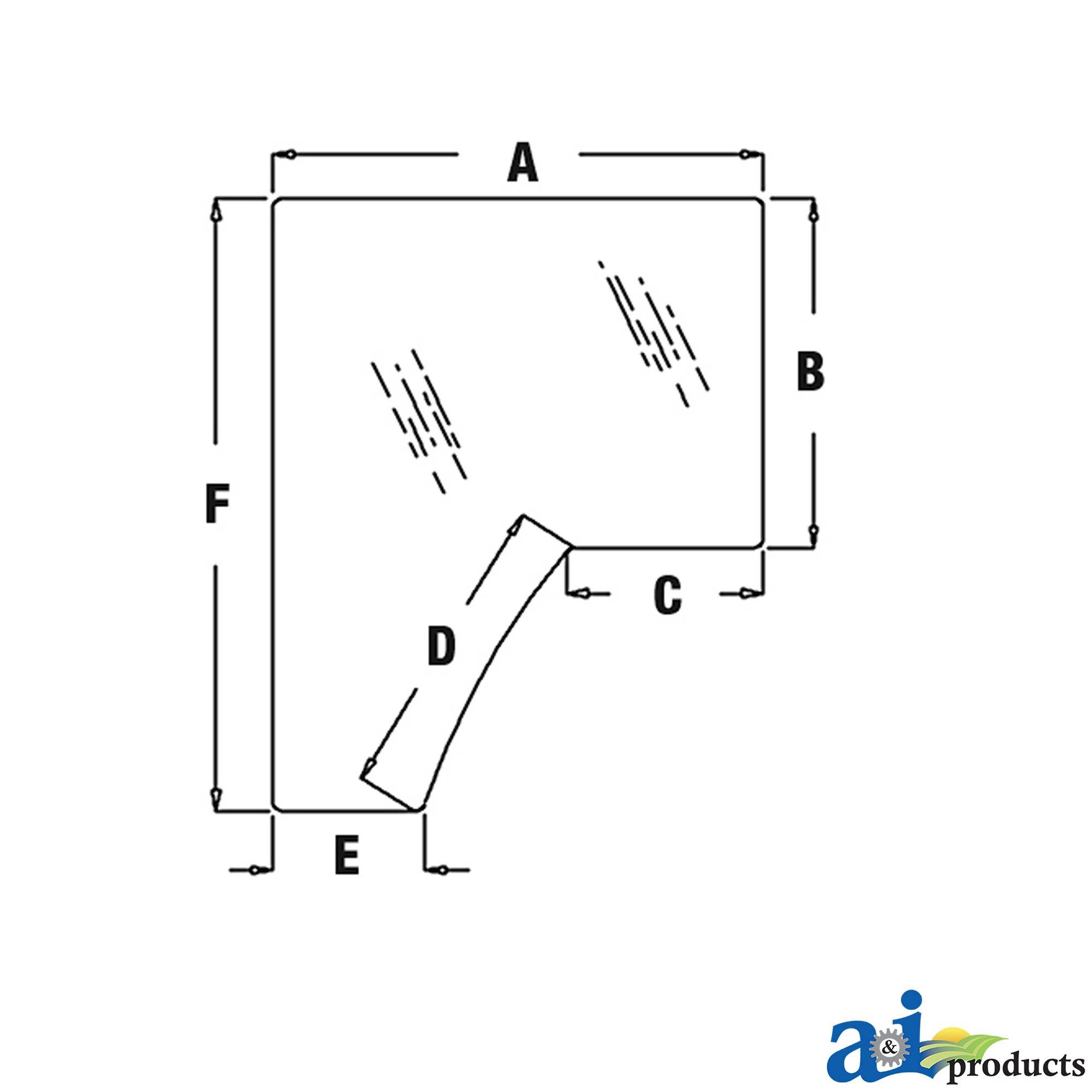 A&I Products Left Side Door Windowpane - A-R157210