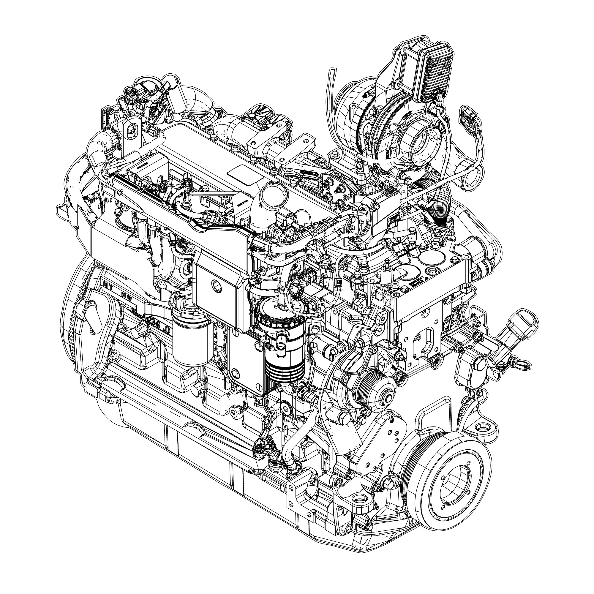 ⚙️ SZ10018: Motor Diésel, 6,8 Litros, Ft4 John Deere 🚜✅
