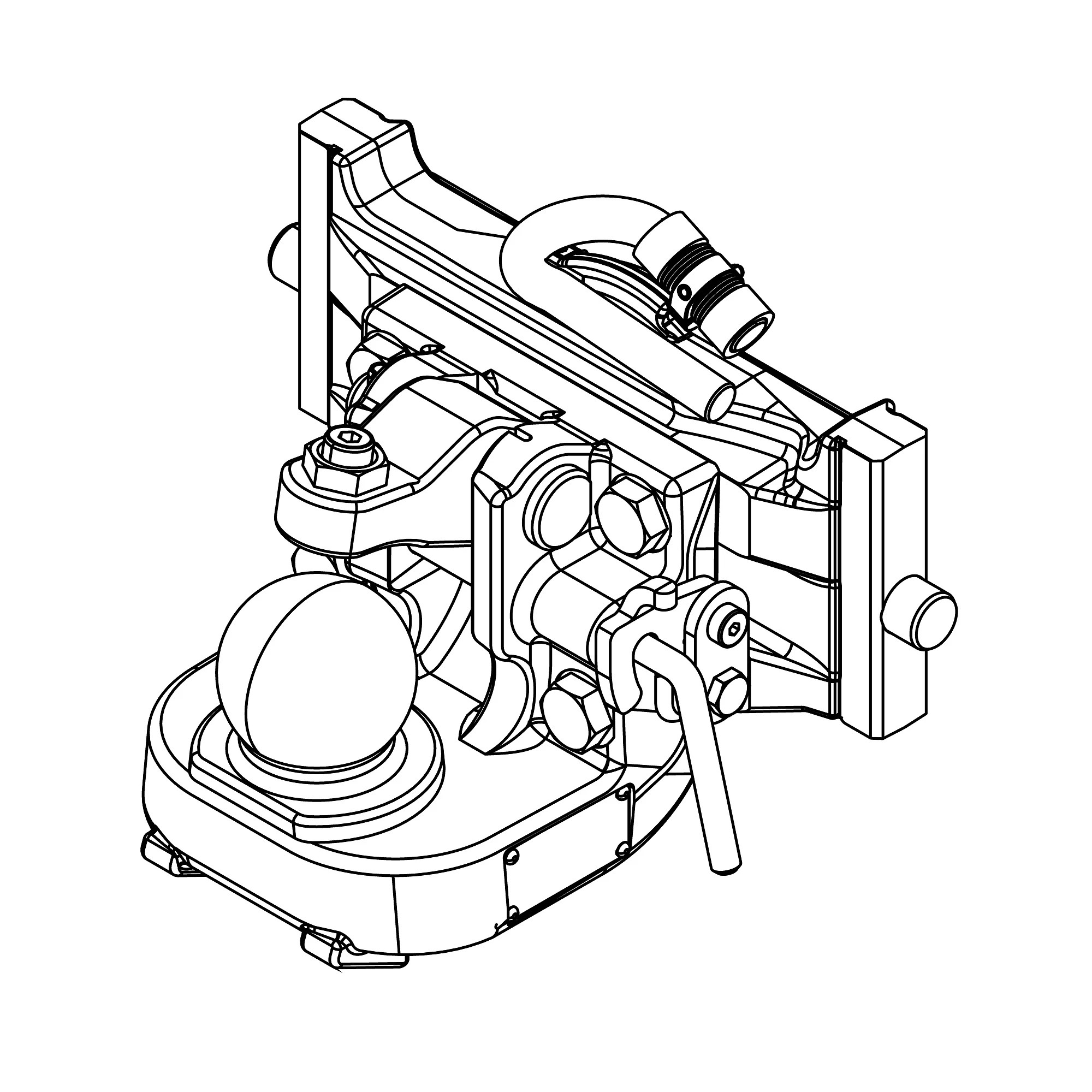 John Deere Ball Type Adjustable Height Hitch - BL15960