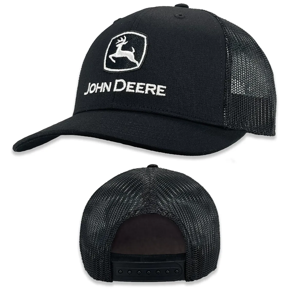 All Black Hat with Embroidered White Logo