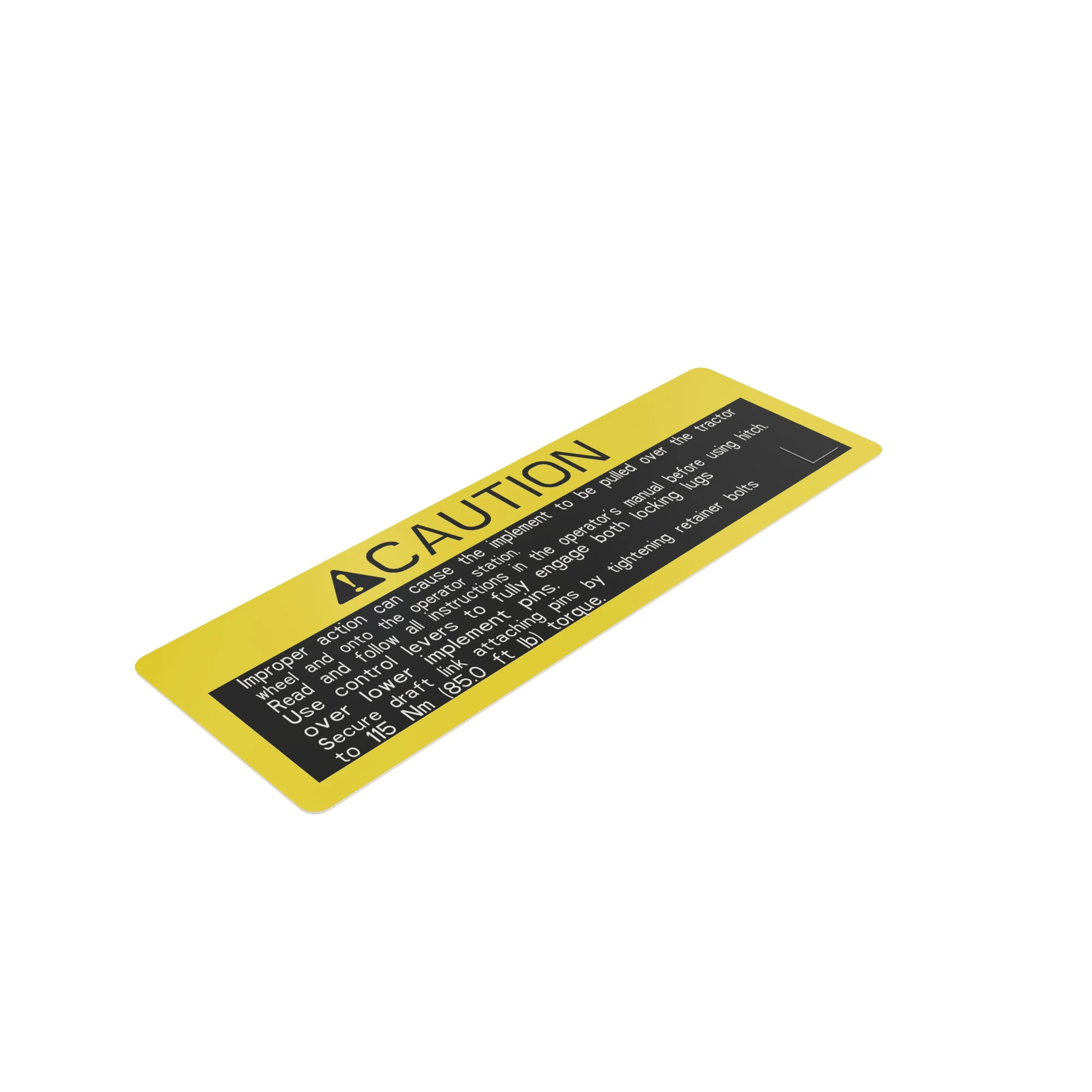 John Deere Quick Coupler Label - R122428