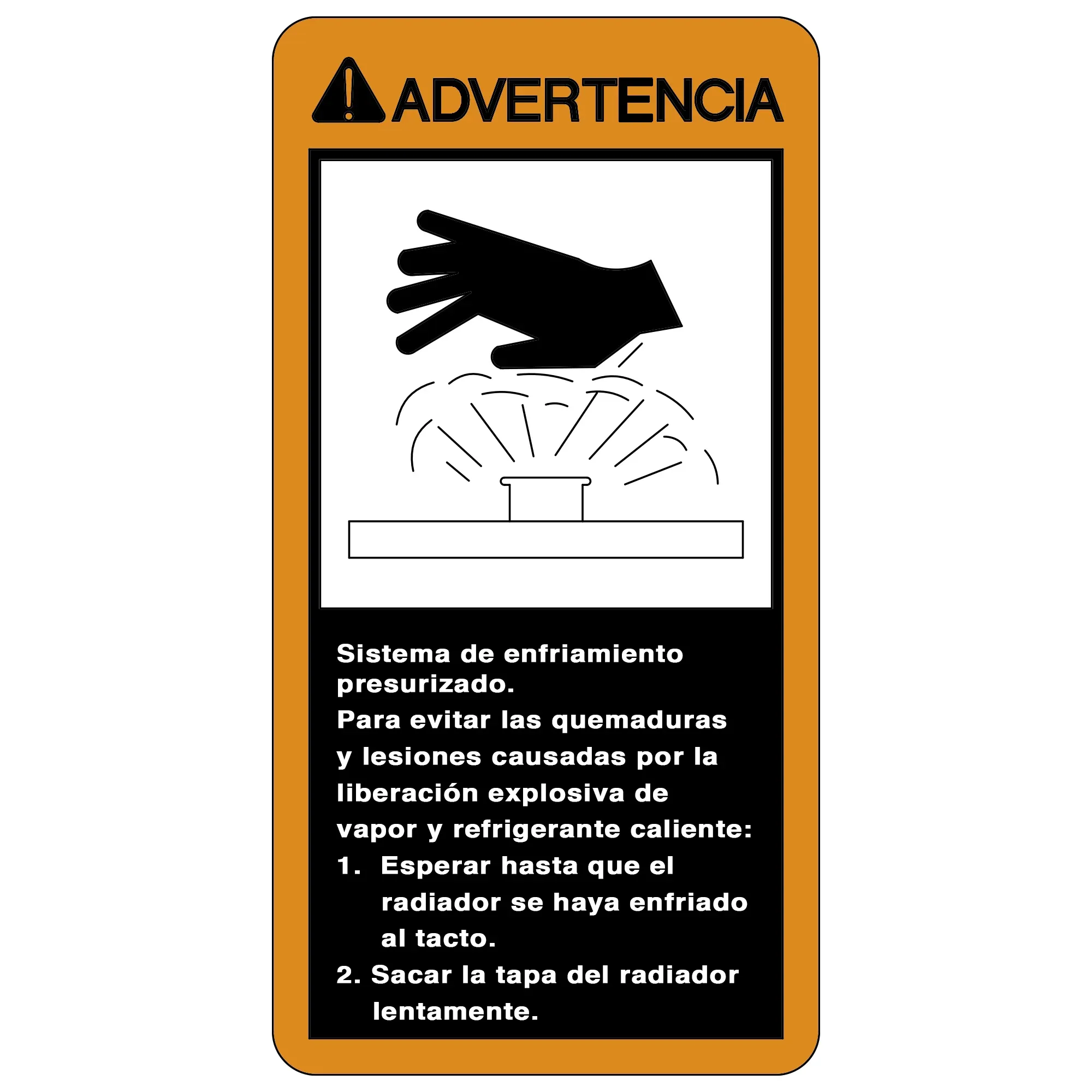 John Deere Safety Sign, Pressure Cooling System - H170106
