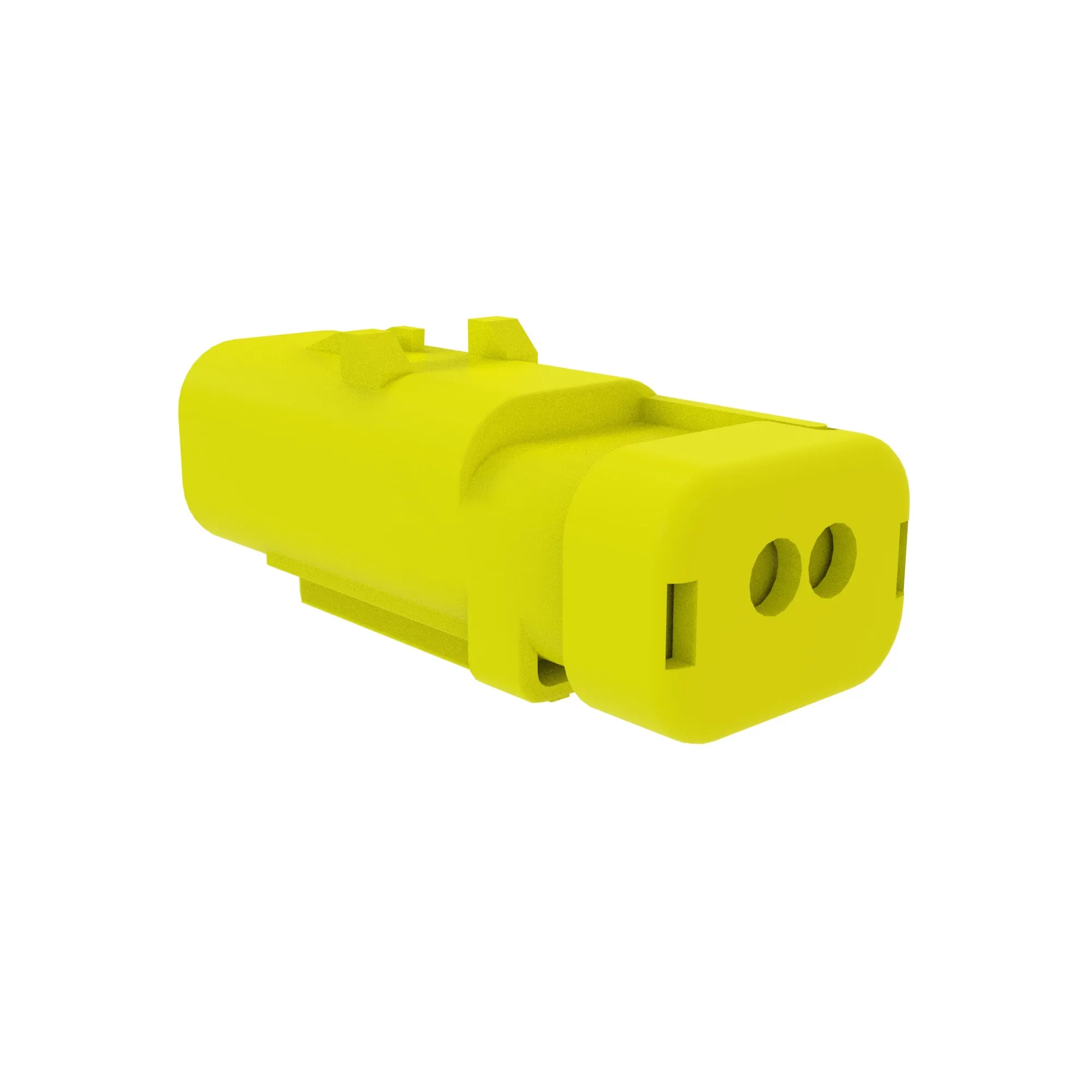 John Deere Yellow Electrical Connector Housing, Cavities 2 - 57M9732