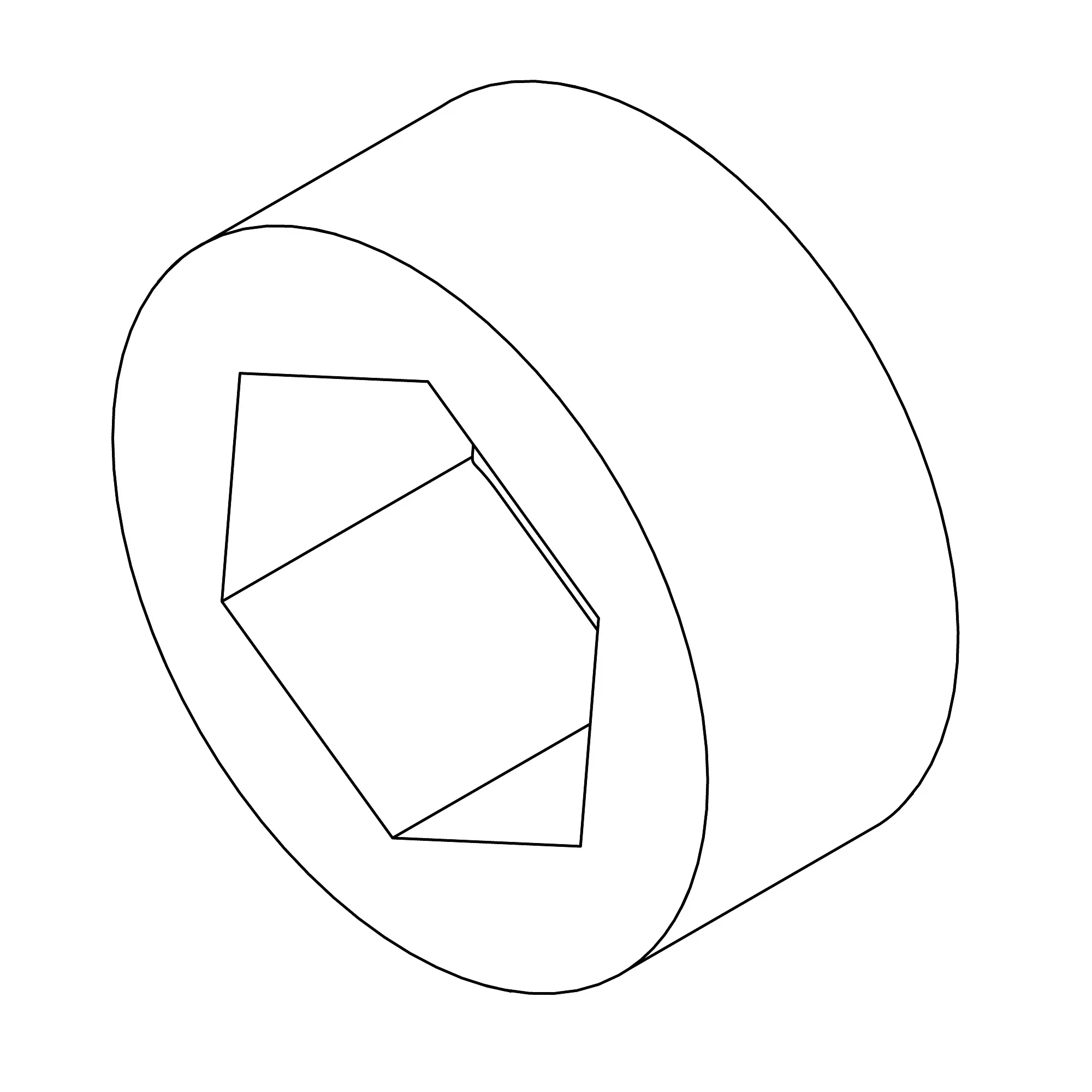 John Deere Round Outer Diameter Hexagonal Inner Diameter Bushing - A62180