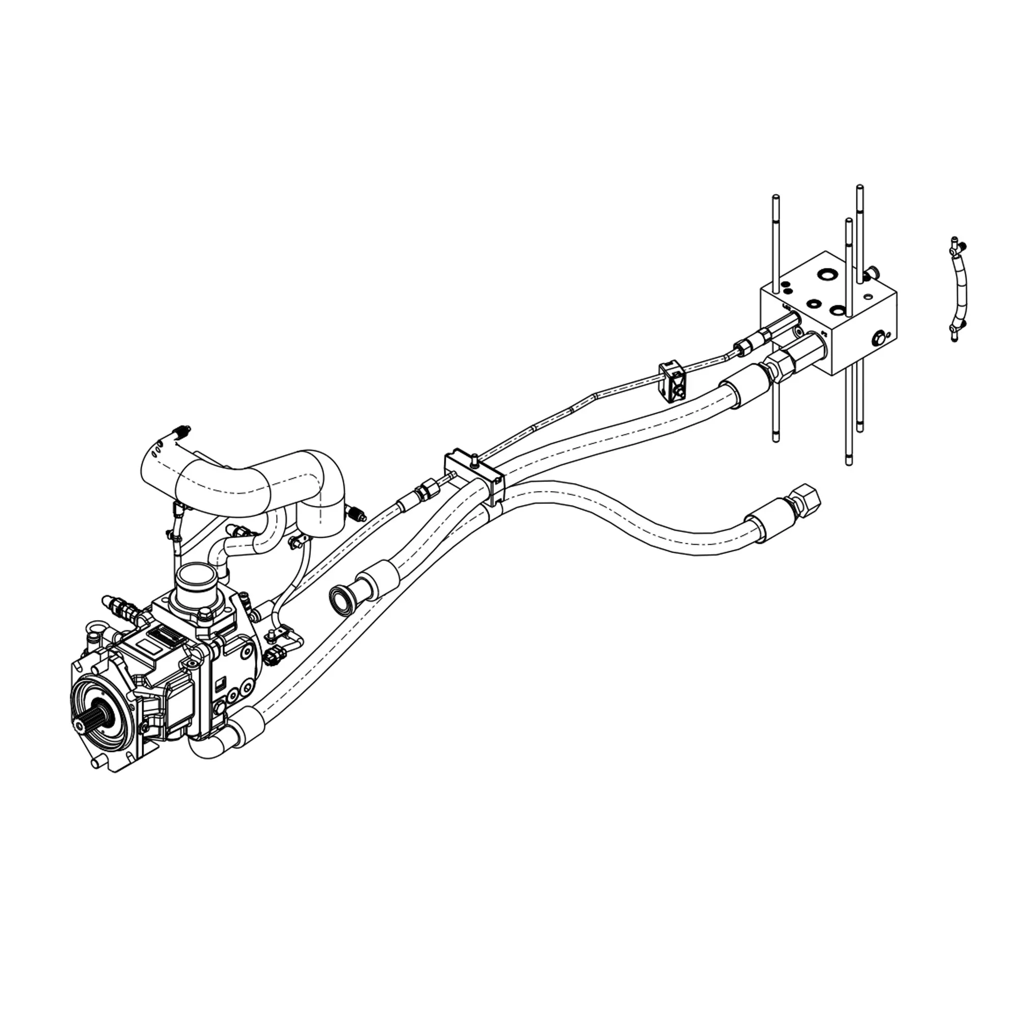 John Deere High Flow Dual Hydraulic Pump Attachment - BXX10538