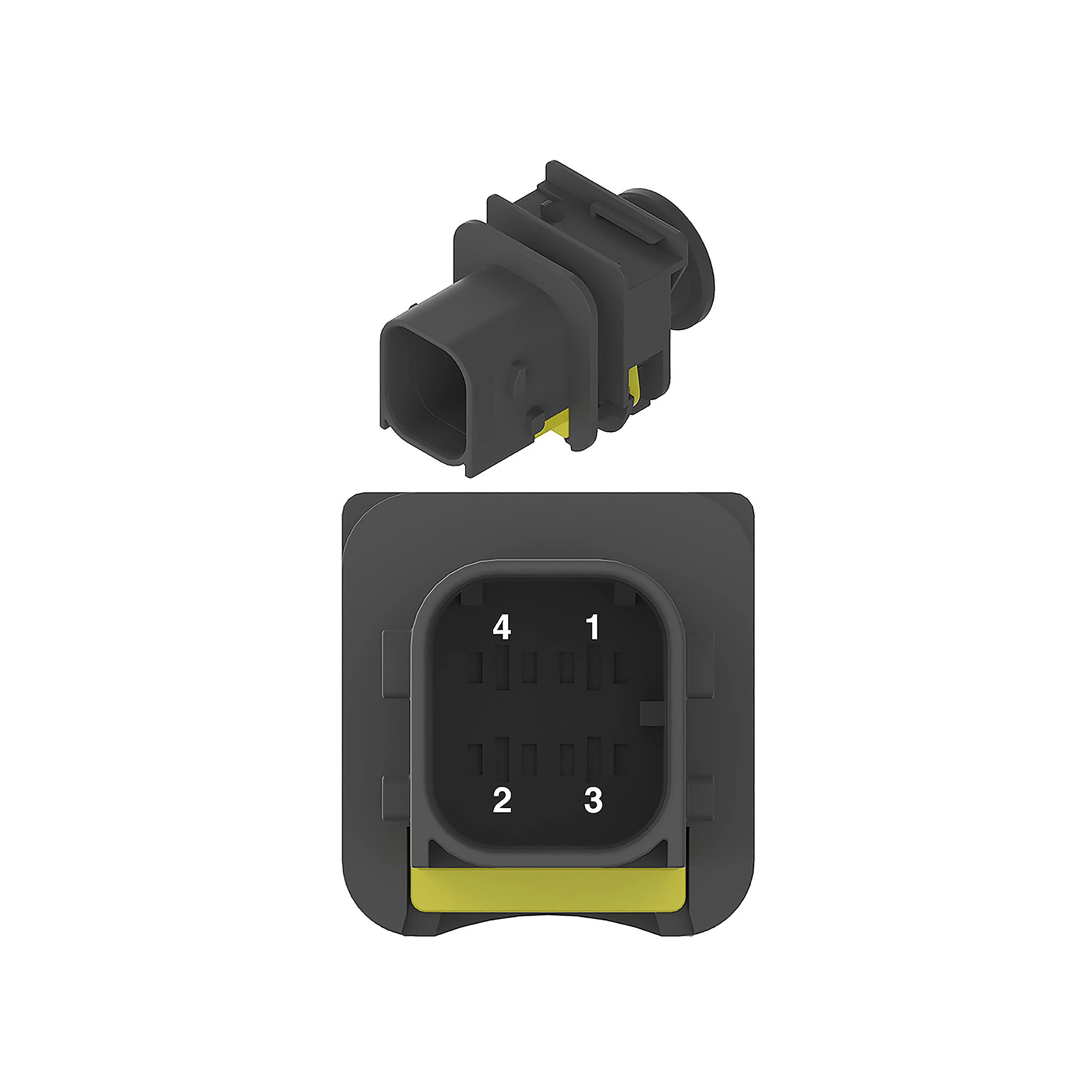CONN TYCO MCP 4W MS BLK PLSTC
