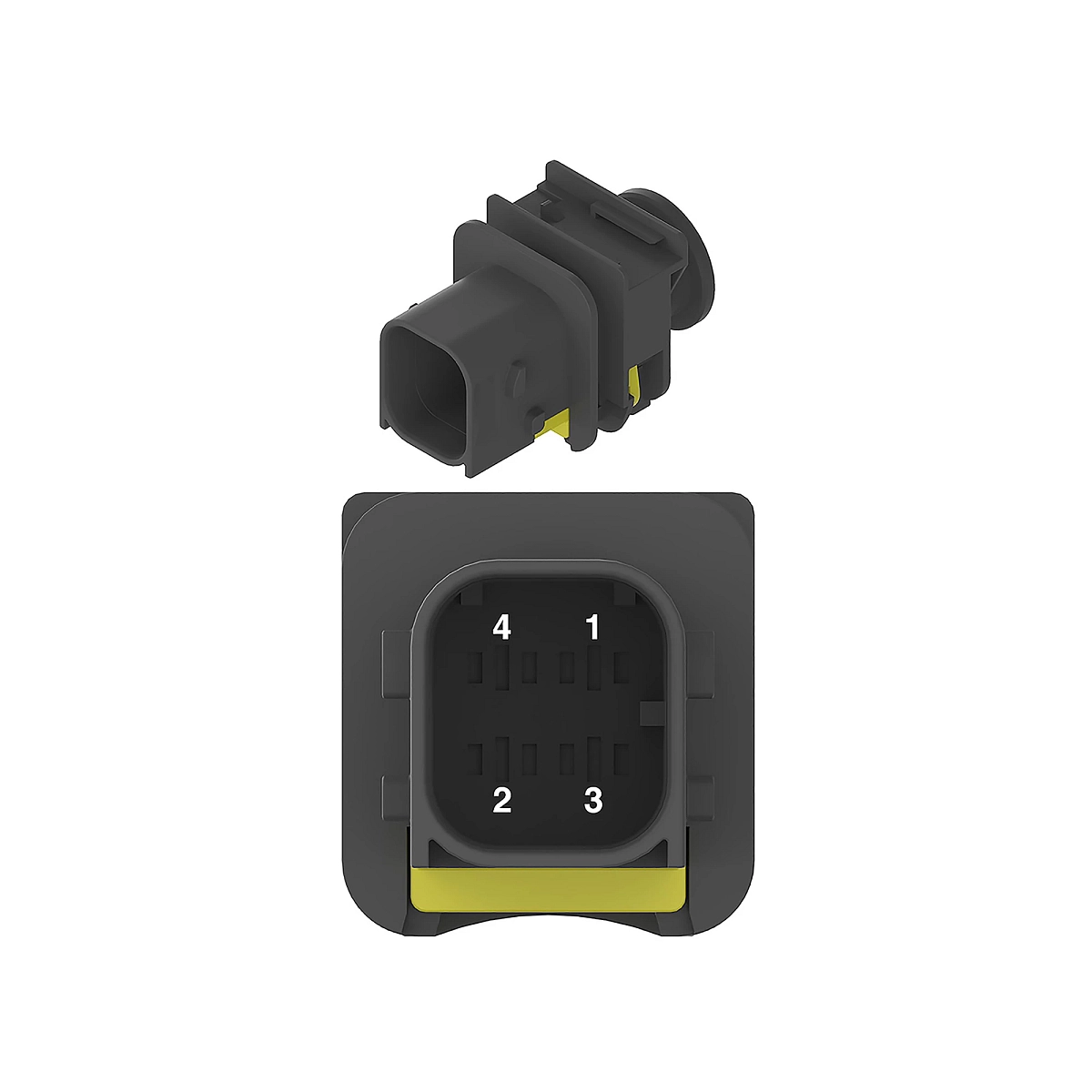 Conn Tyco Mcp 4W Ms Blk Plstc