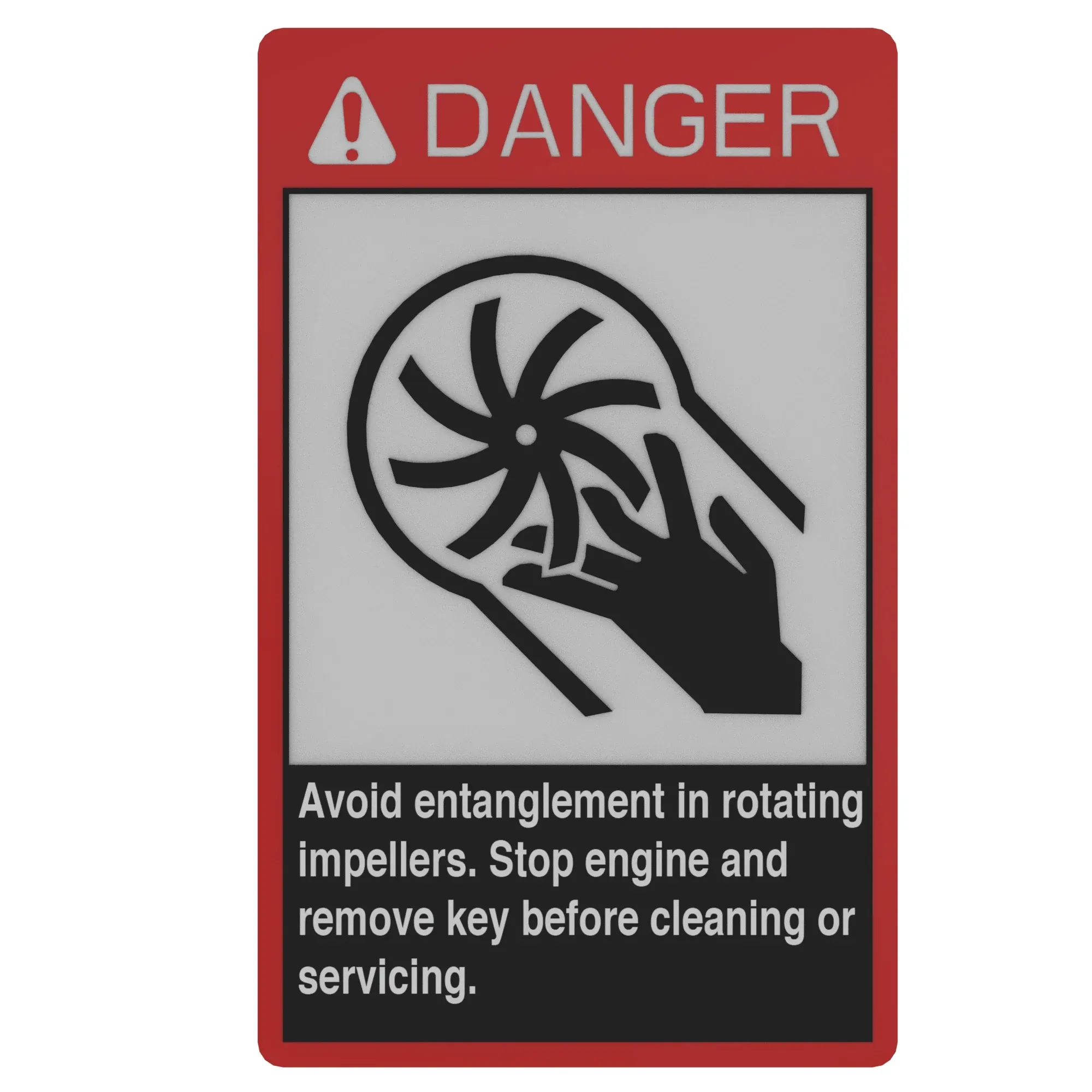 John Deere Impellers Danger Sign - H204855