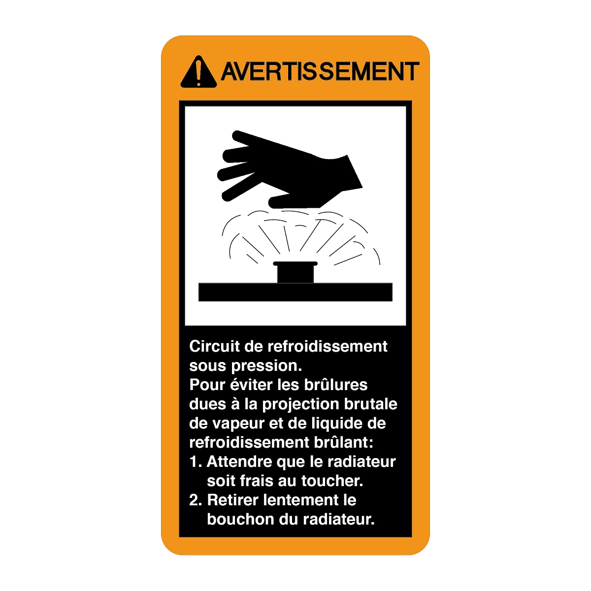 John Deere Pressure Cooling System, Label - H170105