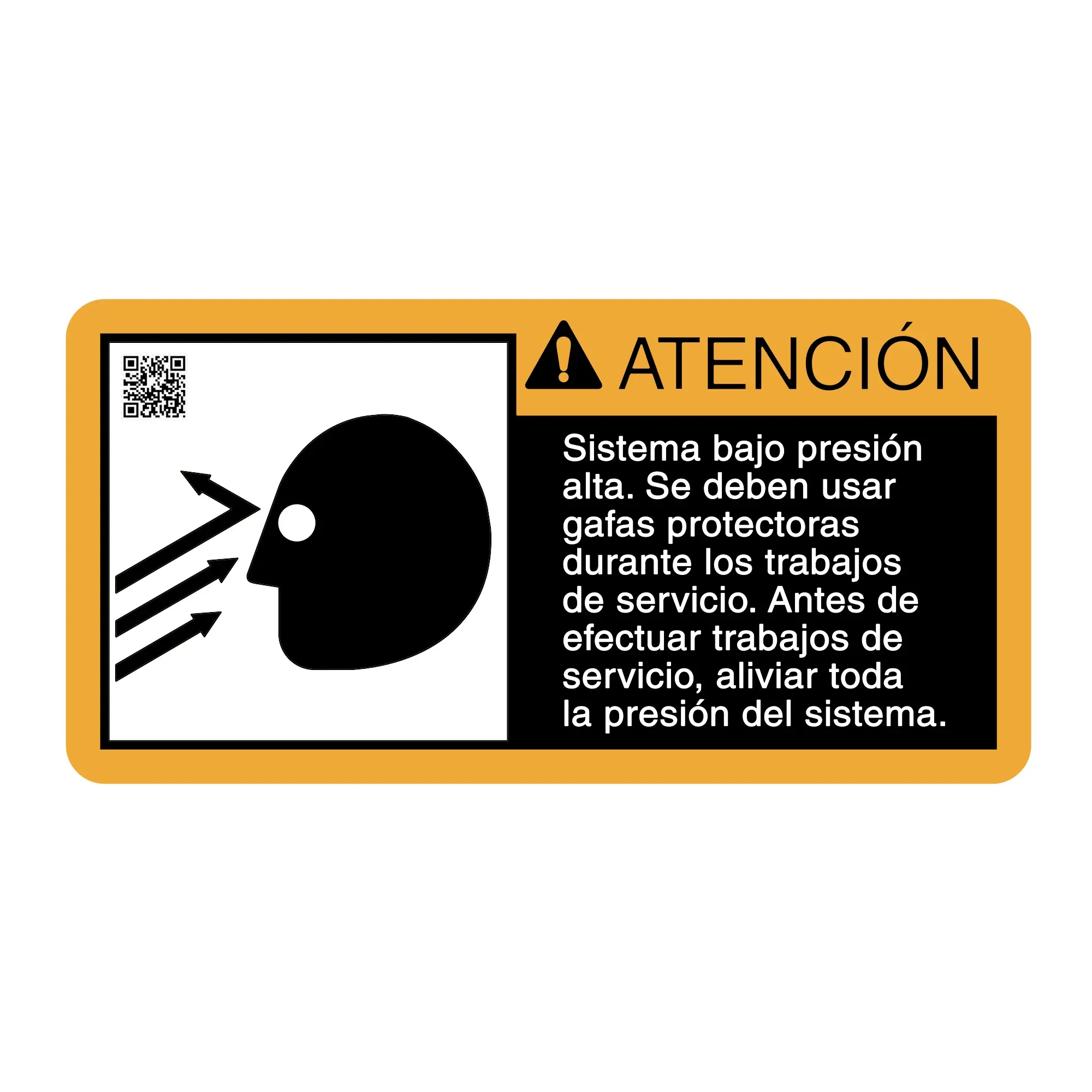 John Deere Caution Label, Compressed Air, Spanish - A90662