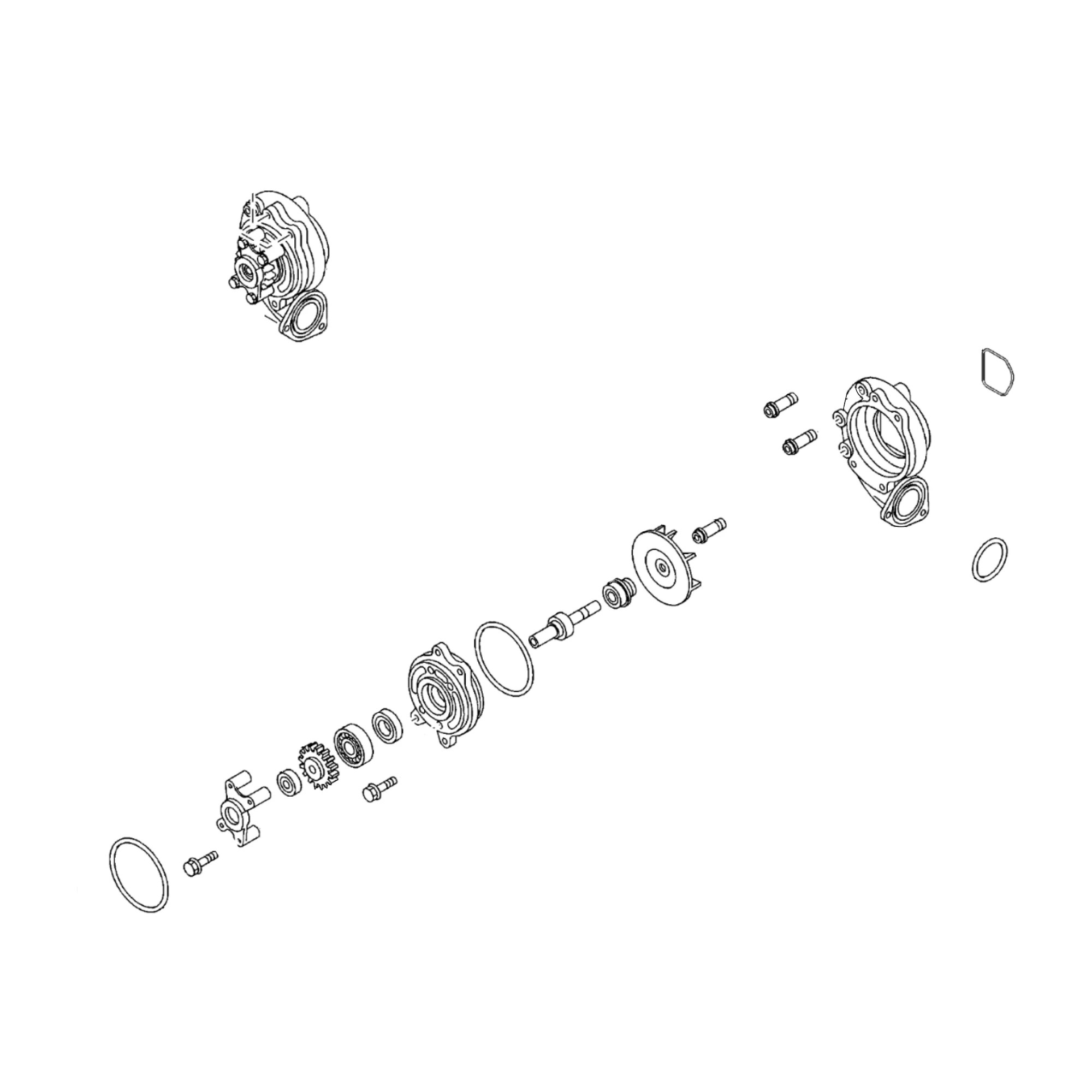 John Deere Water Pump Assembly with Gasket - 1873109970
