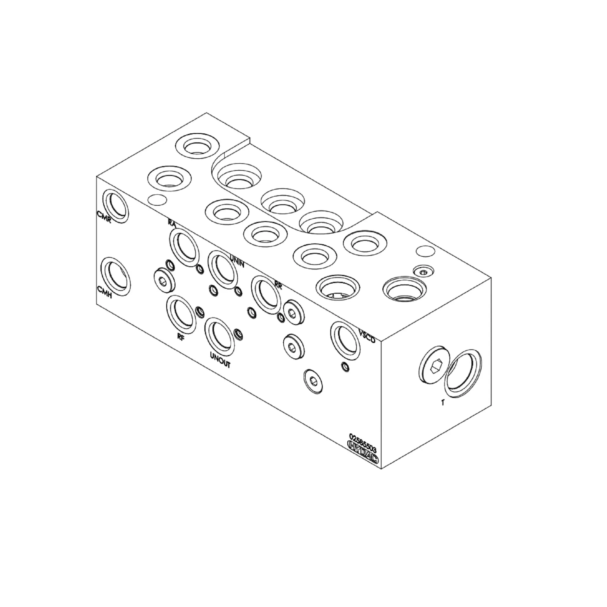 John Deere Flow Control Hydraulic Valve Block with Orifices - AXE27430