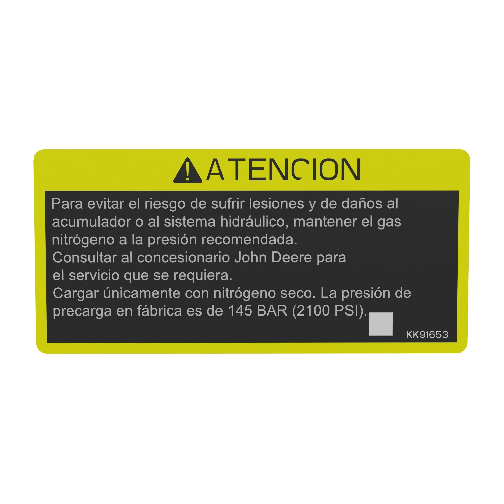 John Deere Safety Sign - KK91653