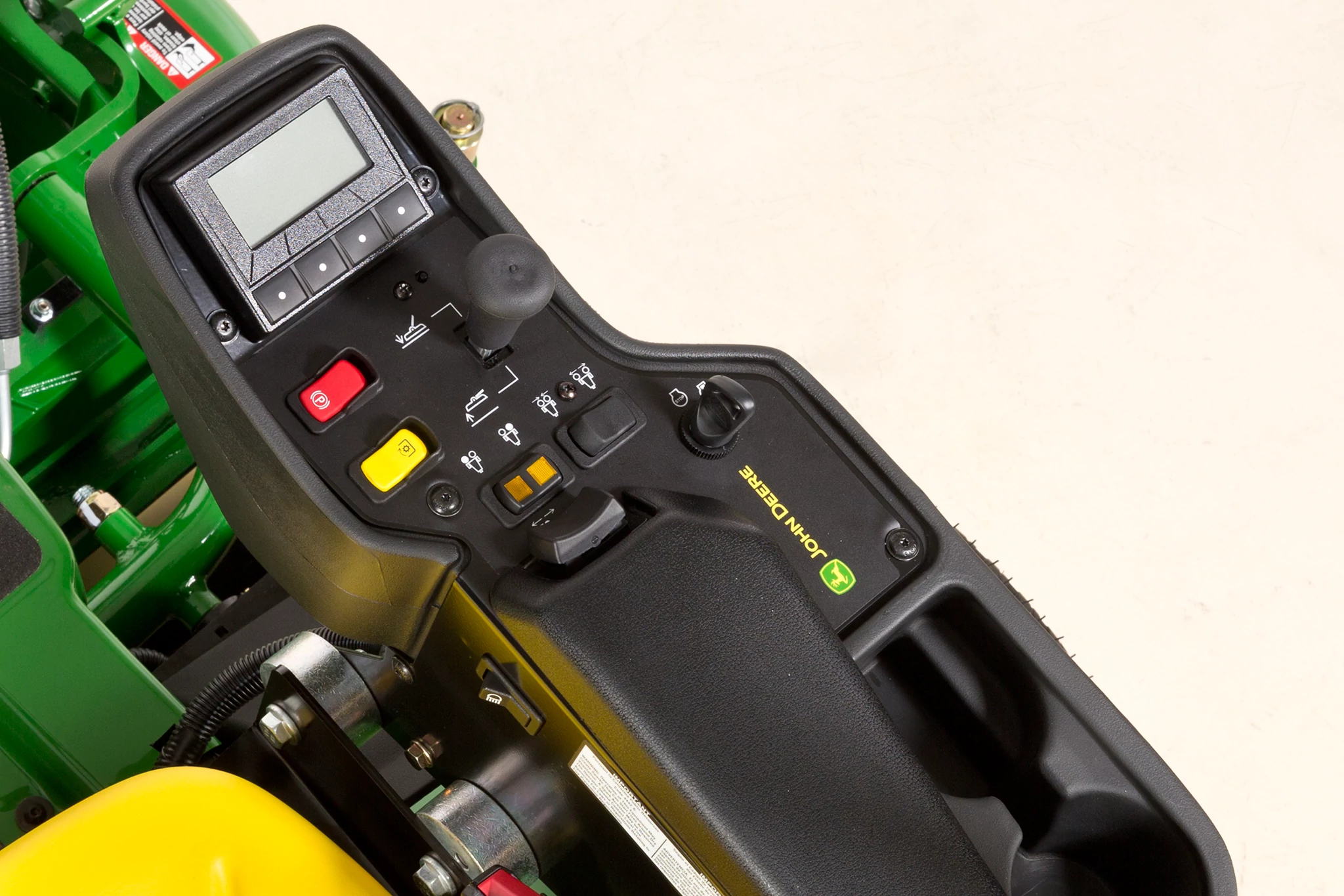 Close up view of the Command Arm on the 7400A TerrainCut Mower