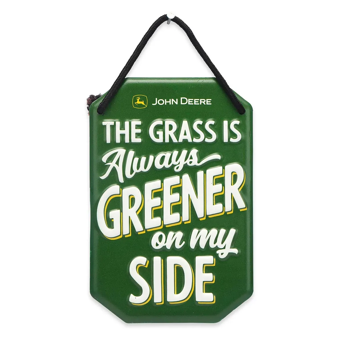 Grass is Greener Metal Sign