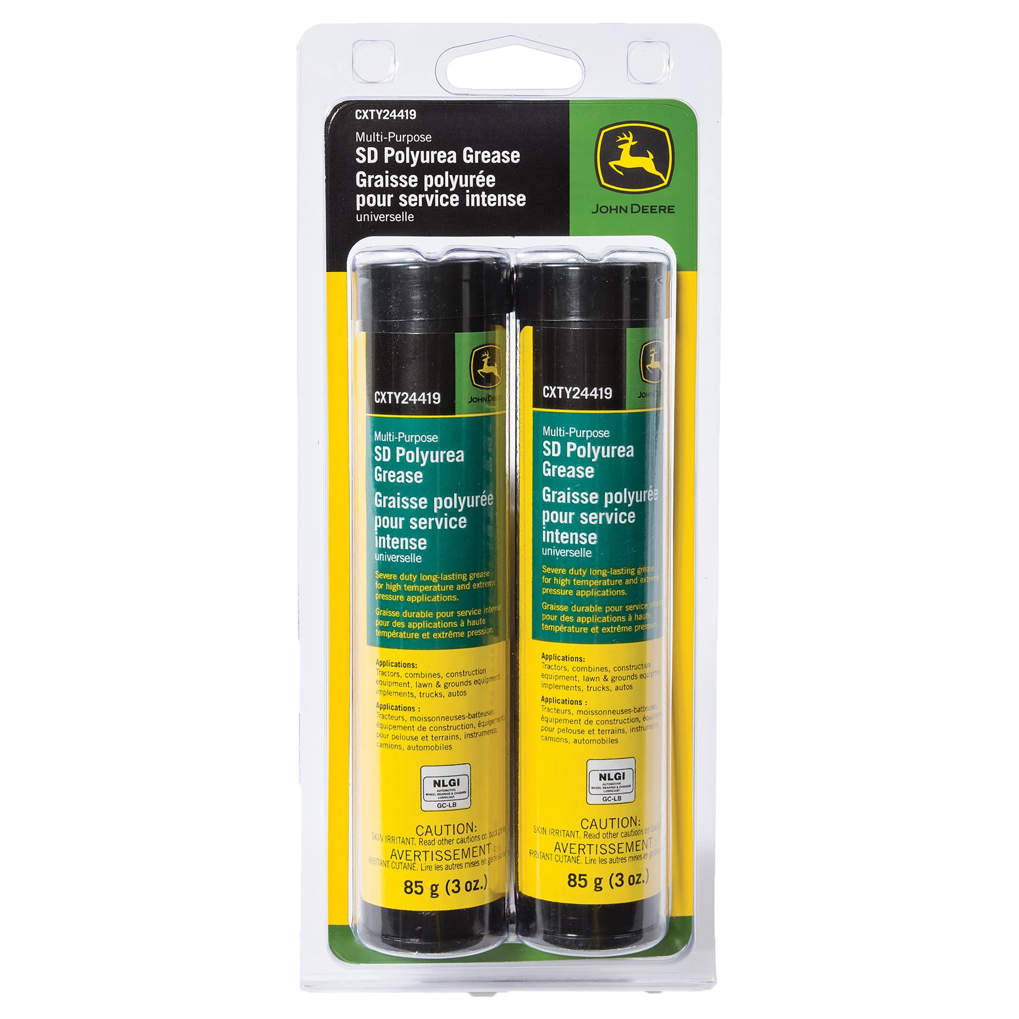 John Deere Multi-Purpose Severe-Duty (SD) Polyurea Grease, 85 gram (3 Oz) - CXTY24419