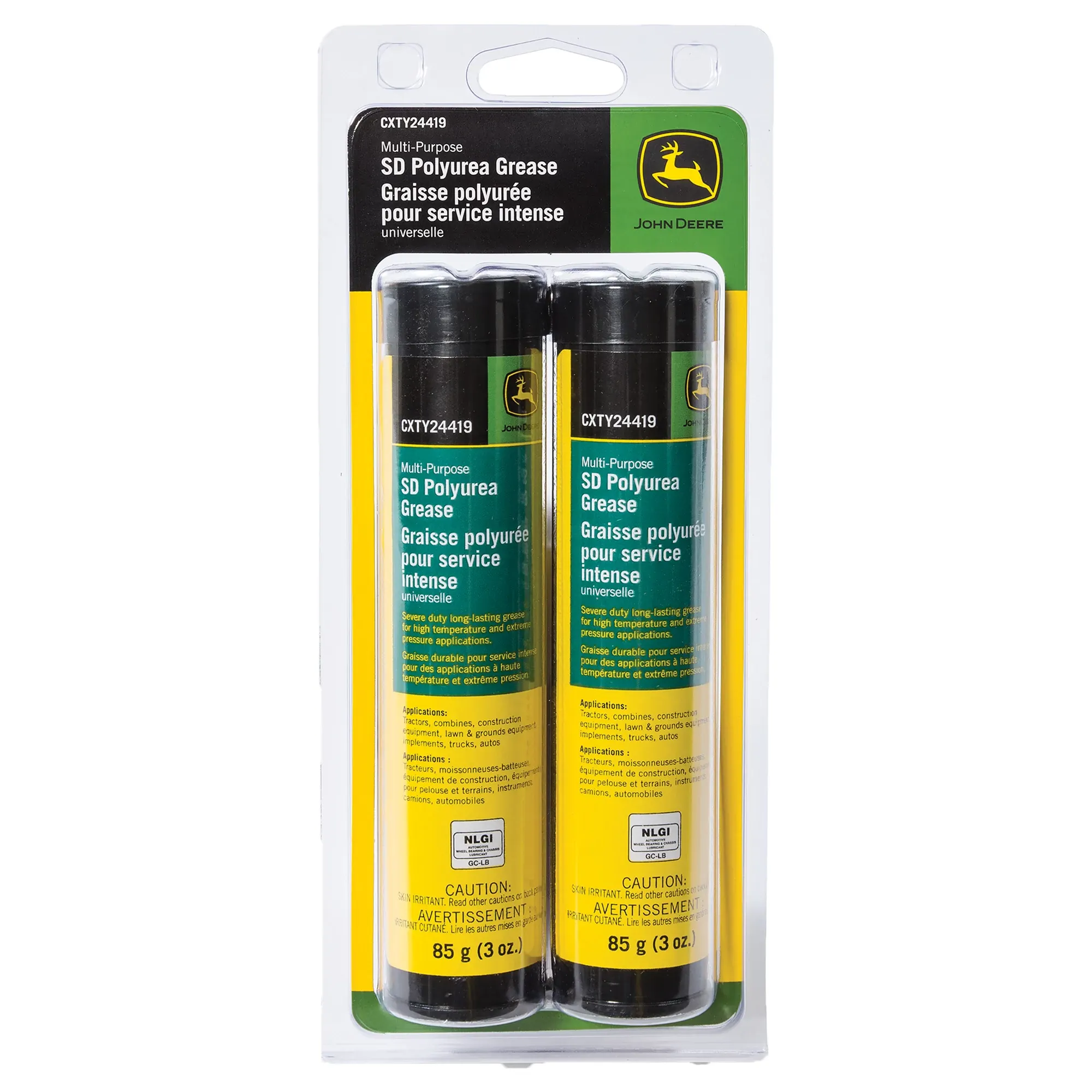 John Deere Multi-Purpose Severe-Duty (SD) Polyurea Grease, 85 gram (3 Oz) - CXTY24419