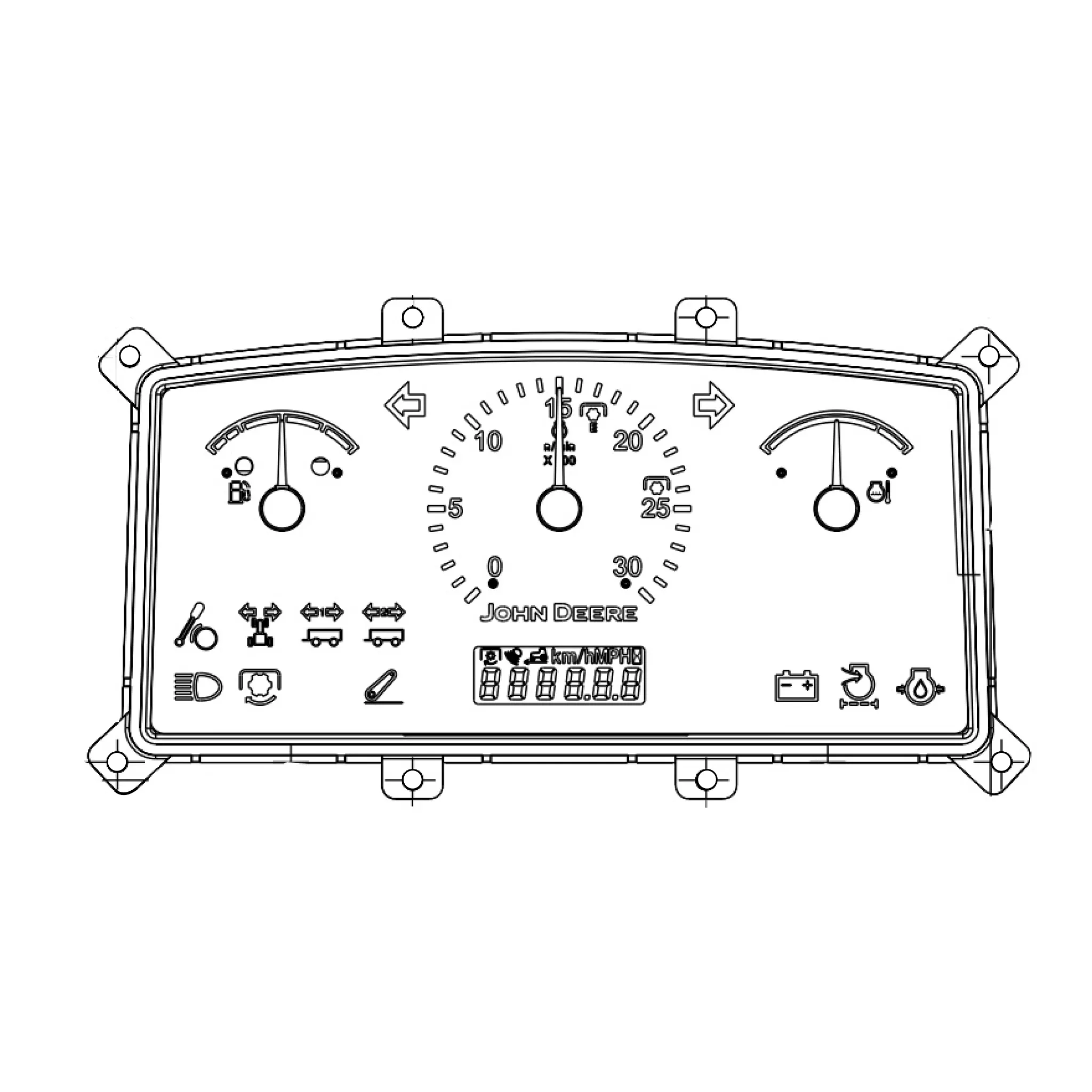 John Deere Instrument Cluster - SJ22550