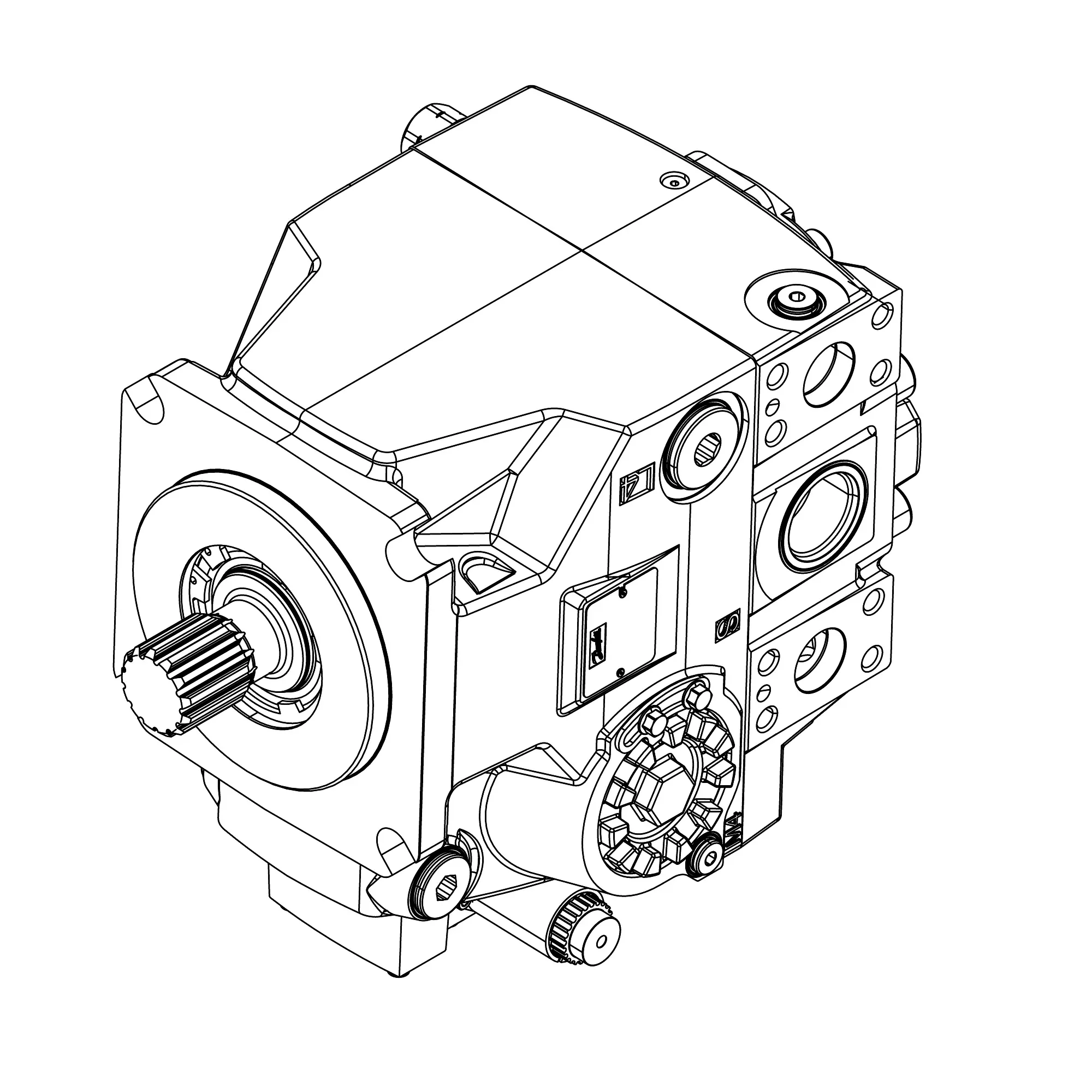 John Deere Steering Hydraulic Axial Piston Pump, 130 cc/rev - RE586104