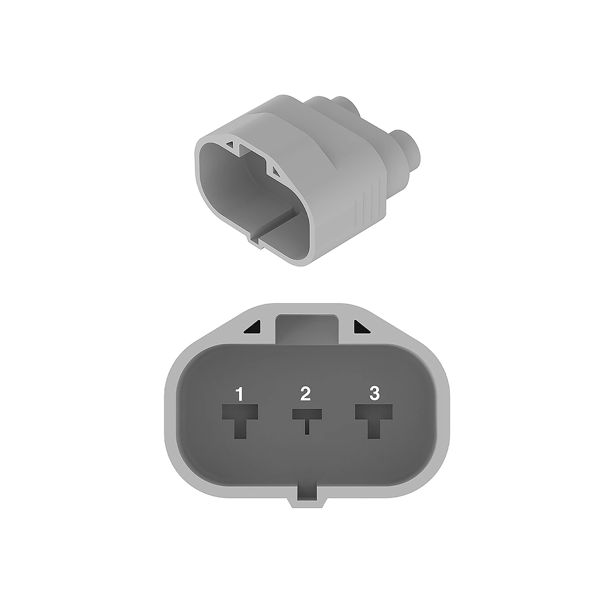 CONN KET 3118WP 3W FS GRY PLSTC