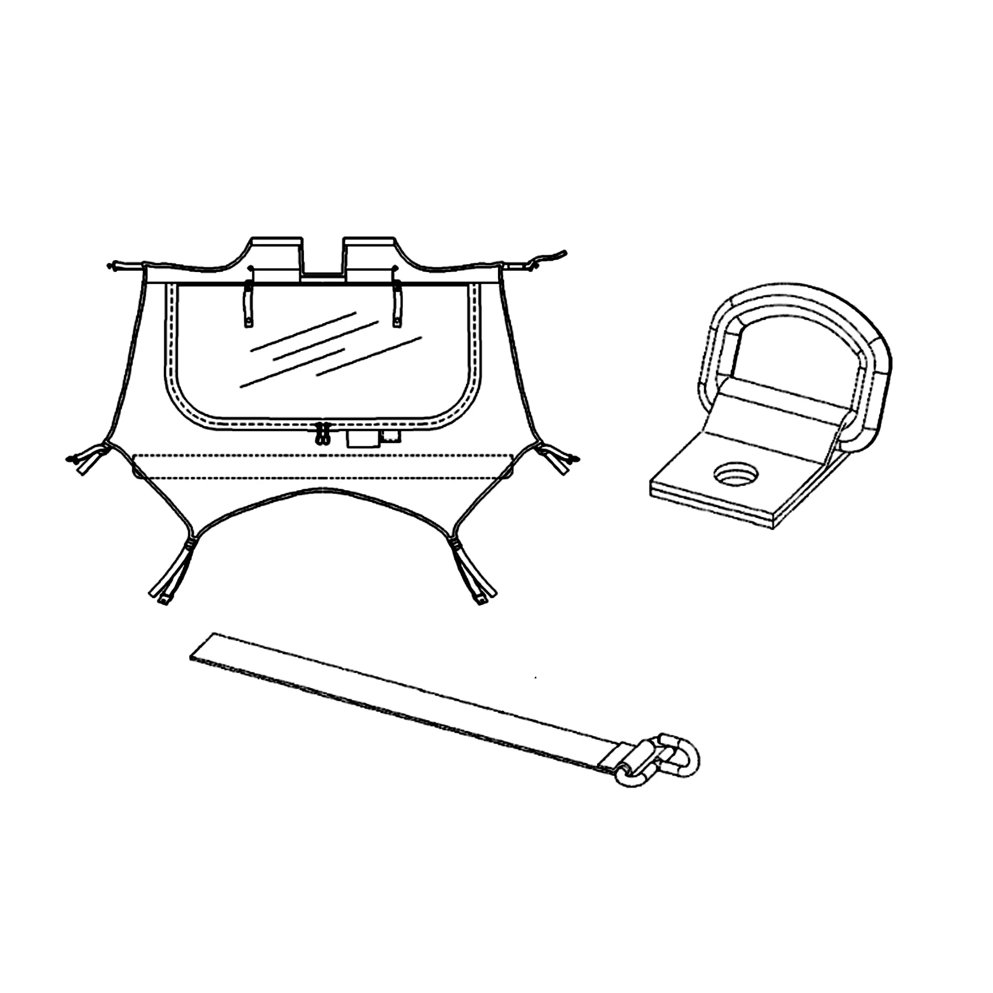 John Deere Canvas Rear Panel Kit - BM26000