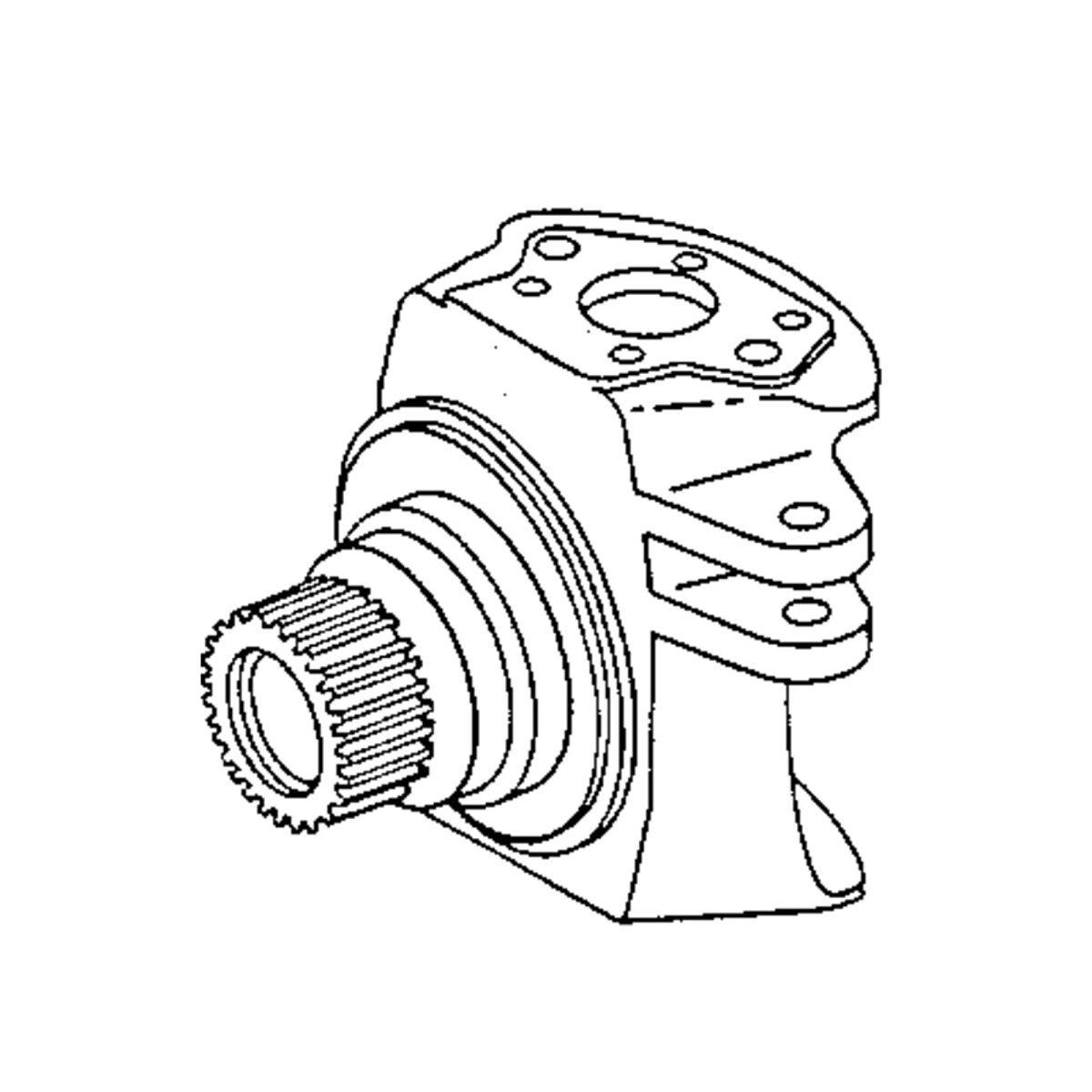 Housing, Knuckle, With Spindle, LH