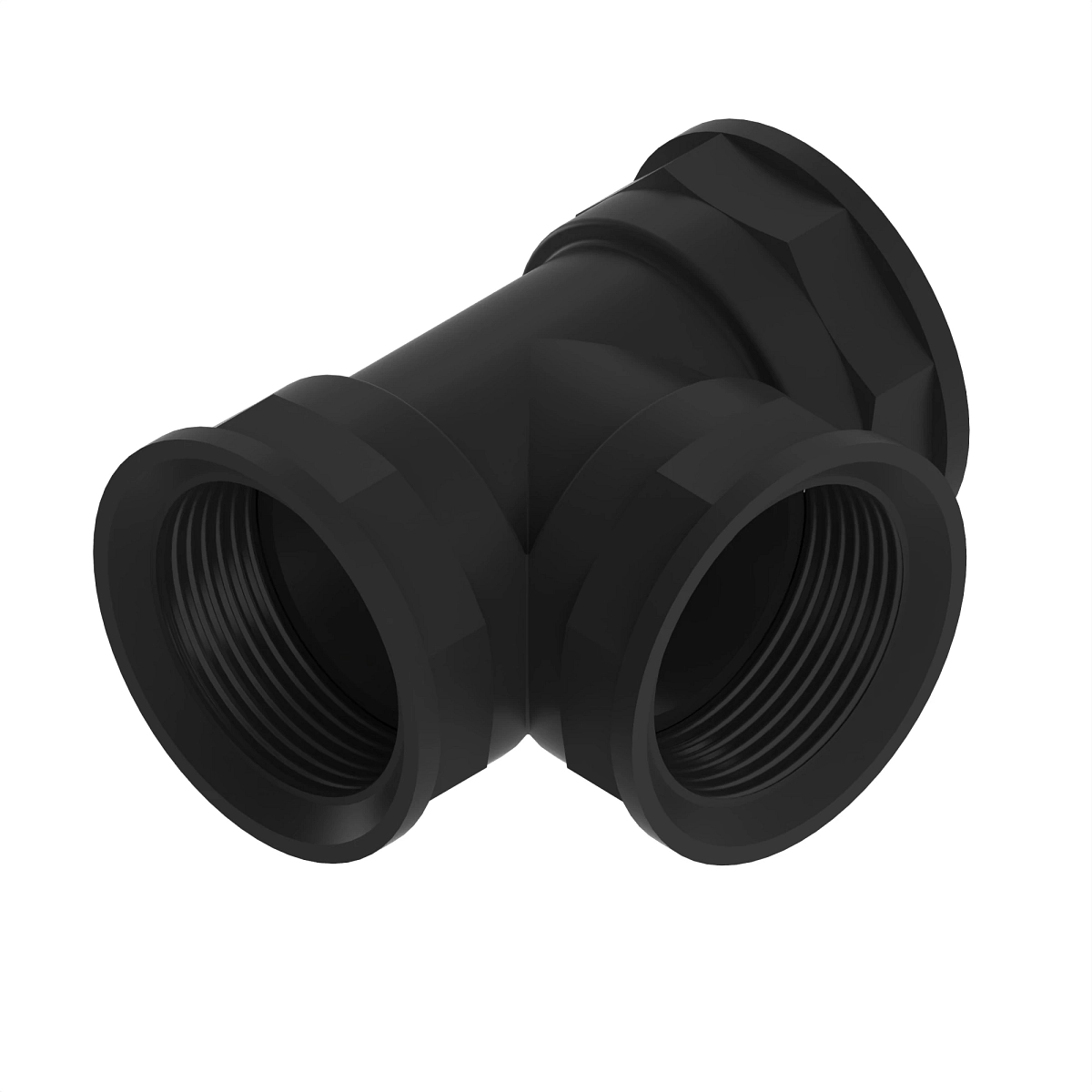 Tee Fitting, 3X2'' Pl Black