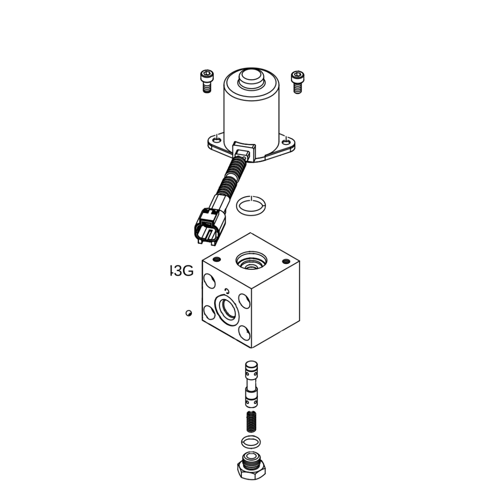 John Deere Fan Reversing Control Solenoid Hydraulic Valve - 4658559