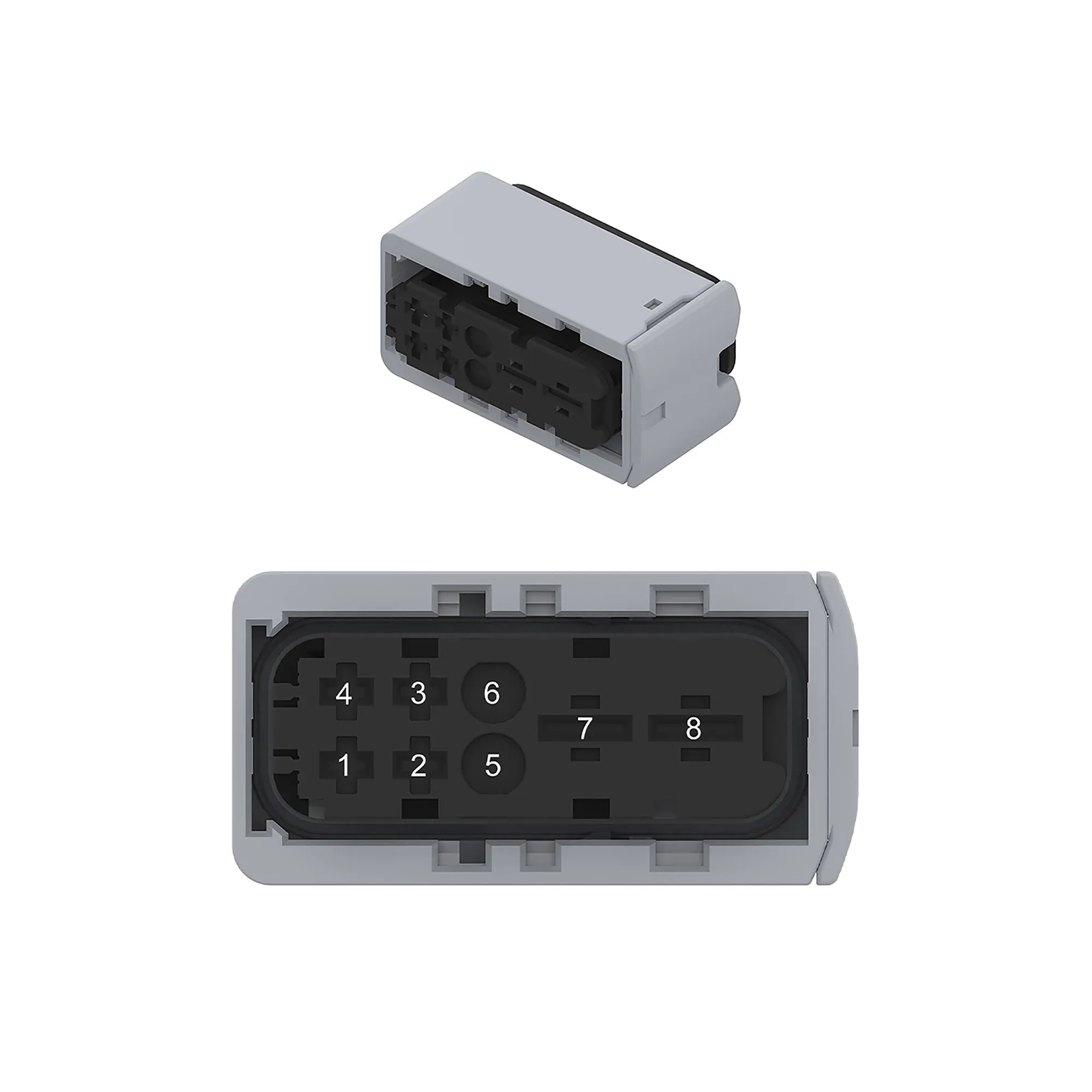 Conn Tyco Hdscs 8W Fs Blk Plstc
