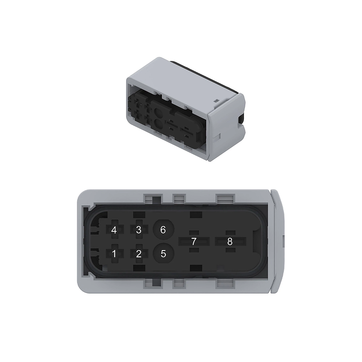 Conn Tyco Hdscs 8W Fs Blk Plstc