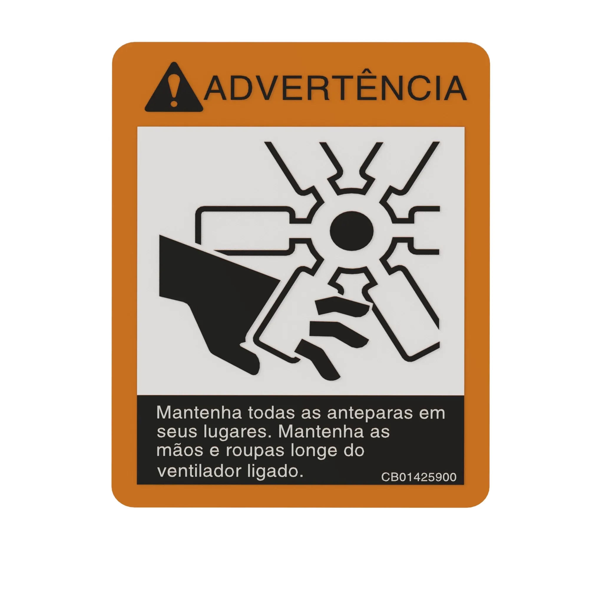John Deere Fan Rotate Port Warning Label - CB01425900
