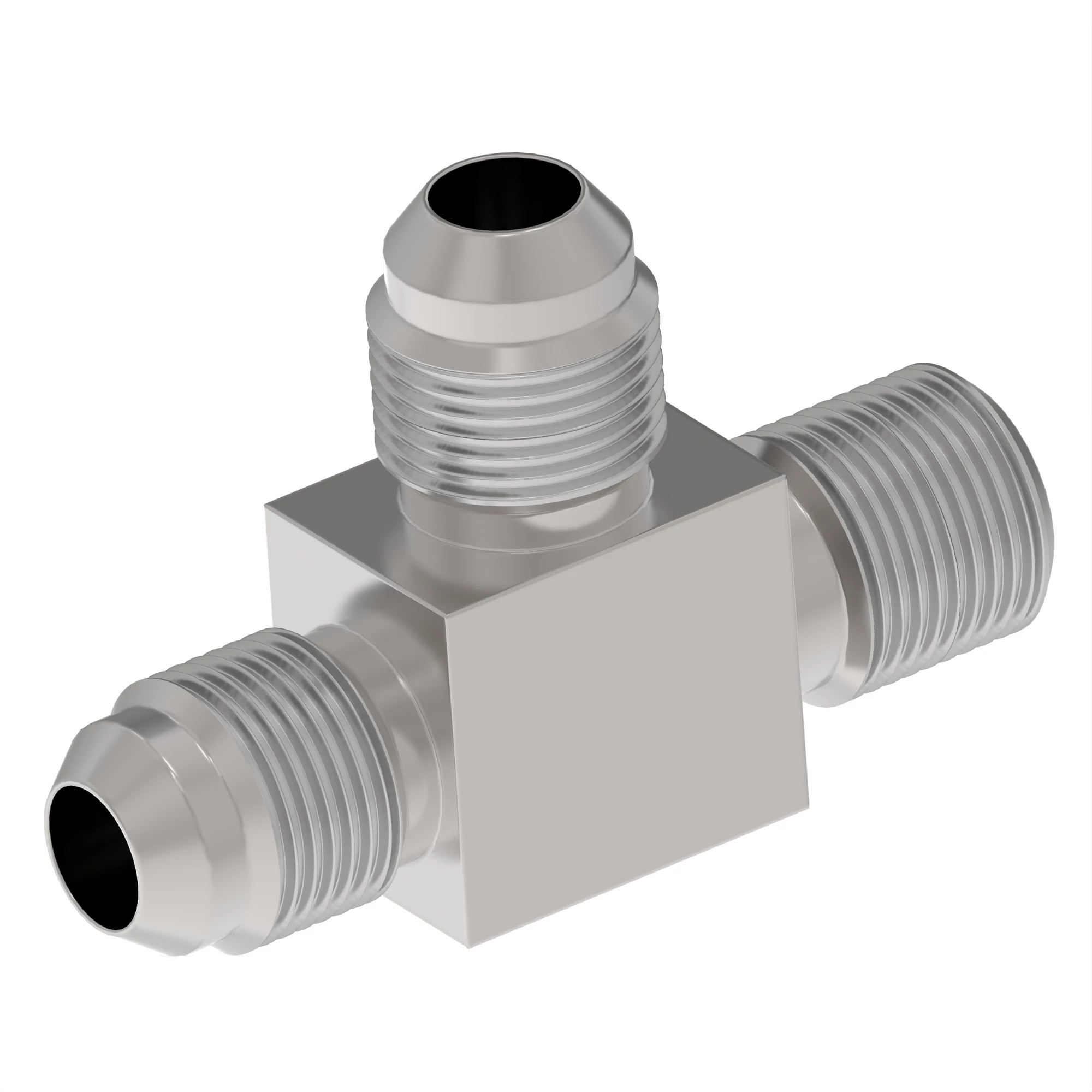 TEE FITTING, -6 MALE JIC / -6 MALE