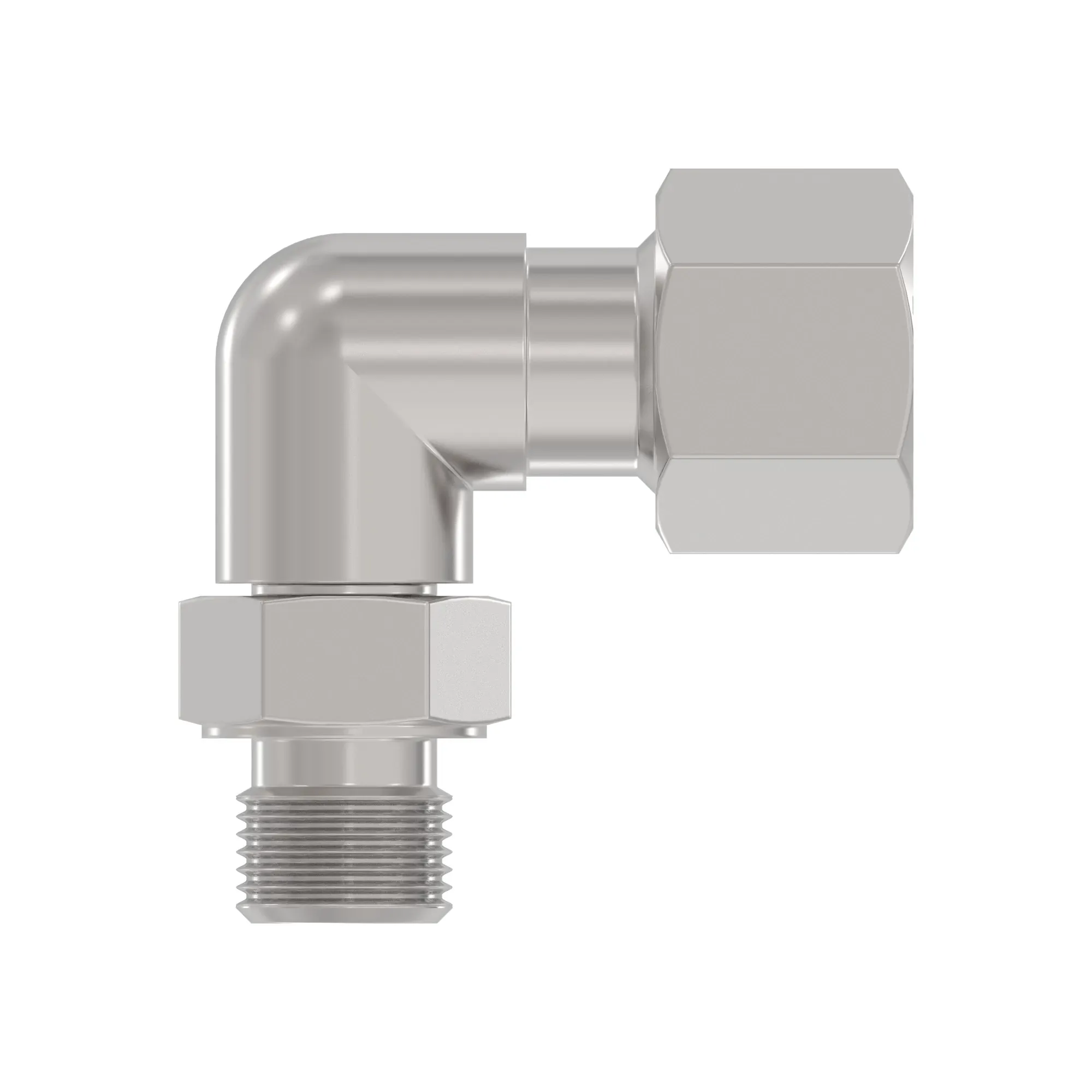 90 DEG SWVL ELBOW, FSF,W/MET HEX