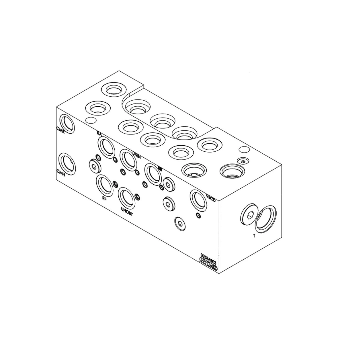 Flow Control HYD. Valve, Block W/ O