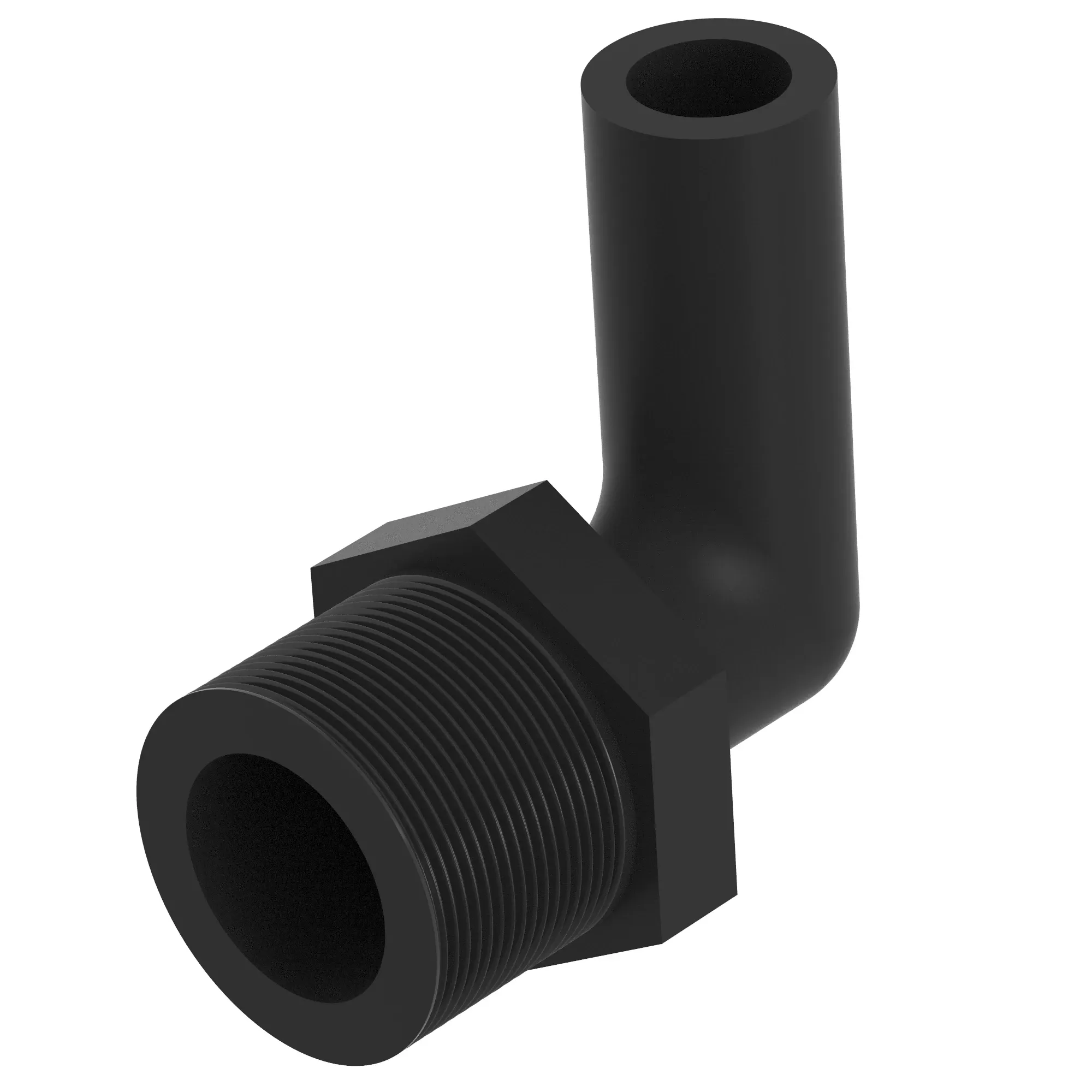 FITTING, 90, HOSEBARB, 3/8" FPT X 1/2", PP
