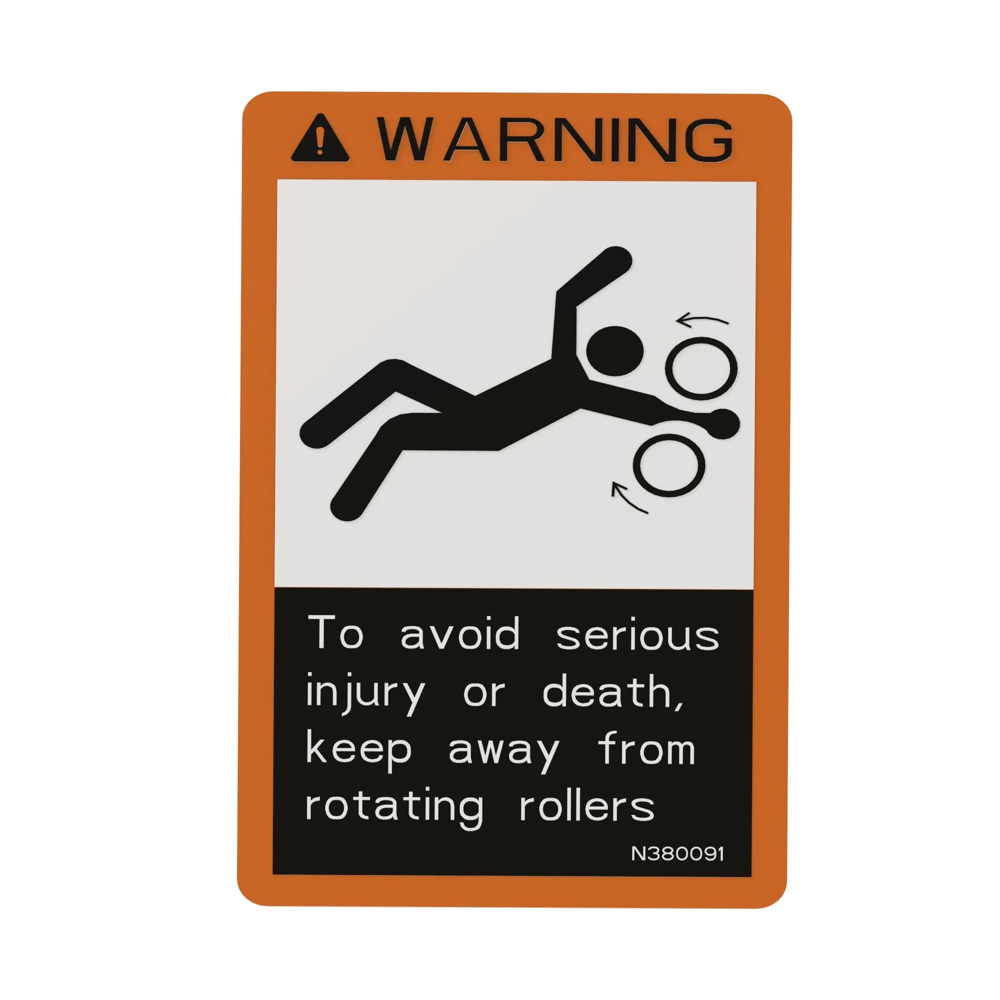 John Deere Safety Sign, Roller Entanglement Danger - N380091